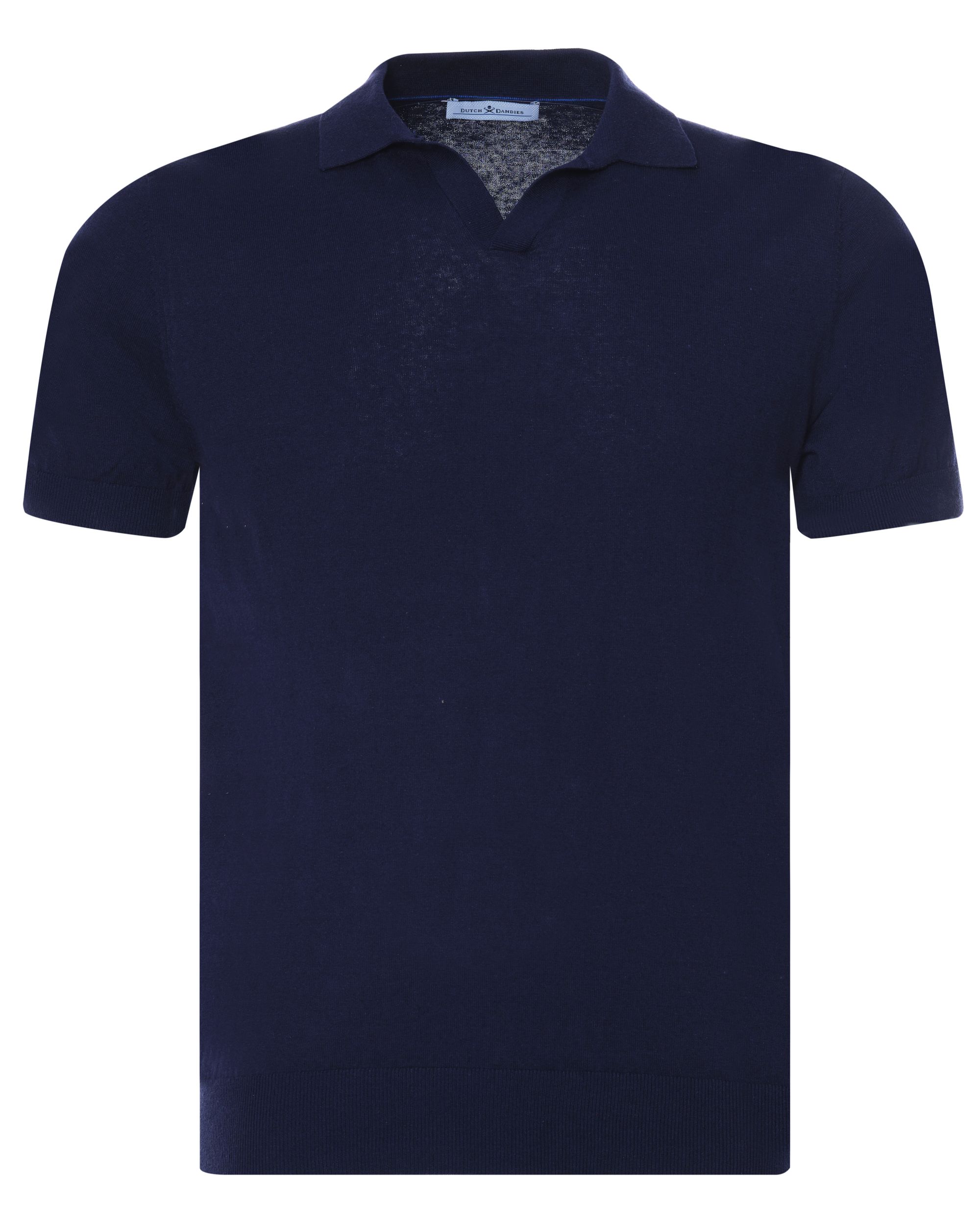 Dutch Dandies Brando Plain Polo  Donkerblauw uni 073179-003-L