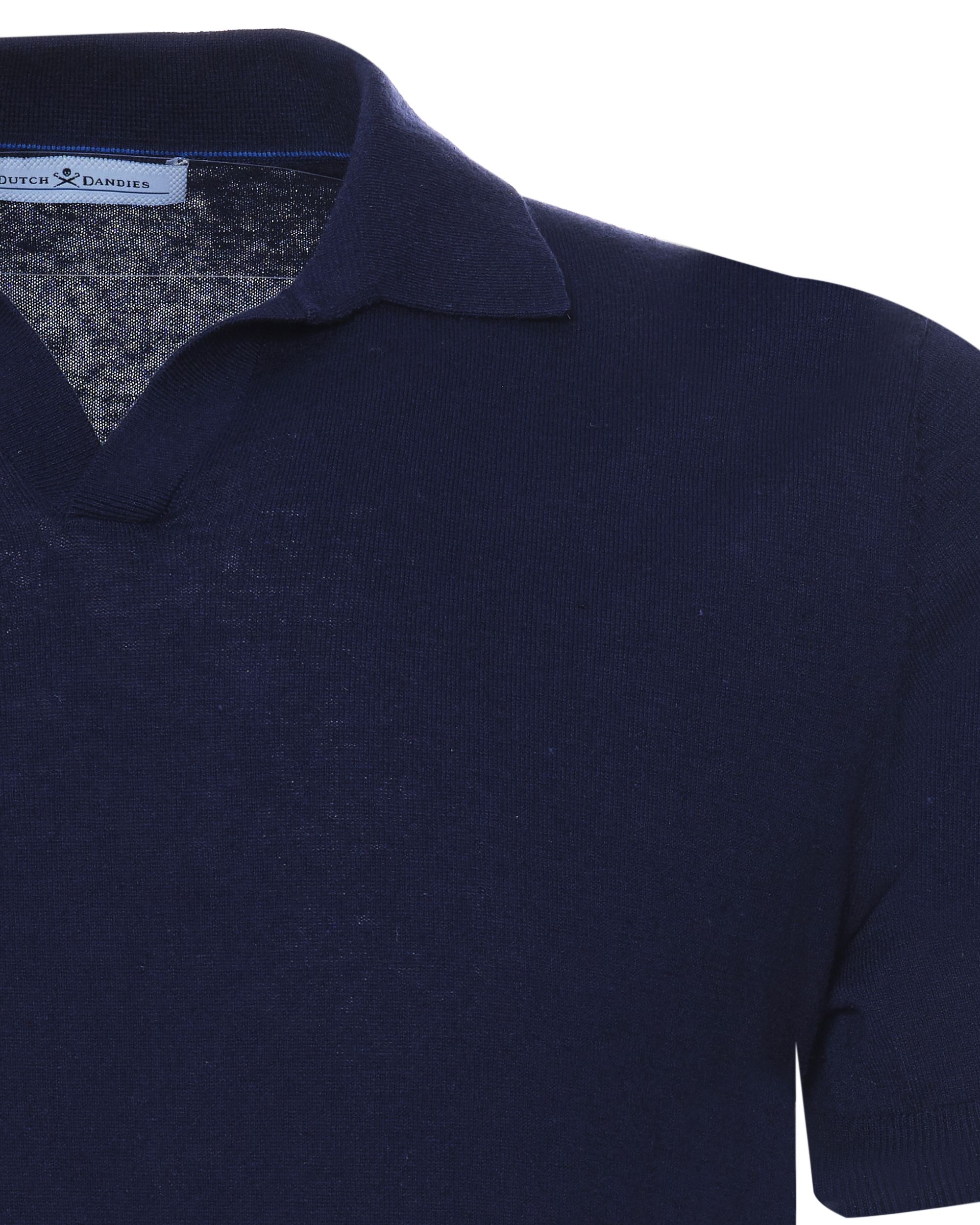 Dutch Dandies Brando Plain Polo  Donkerblauw uni 073179-003-L