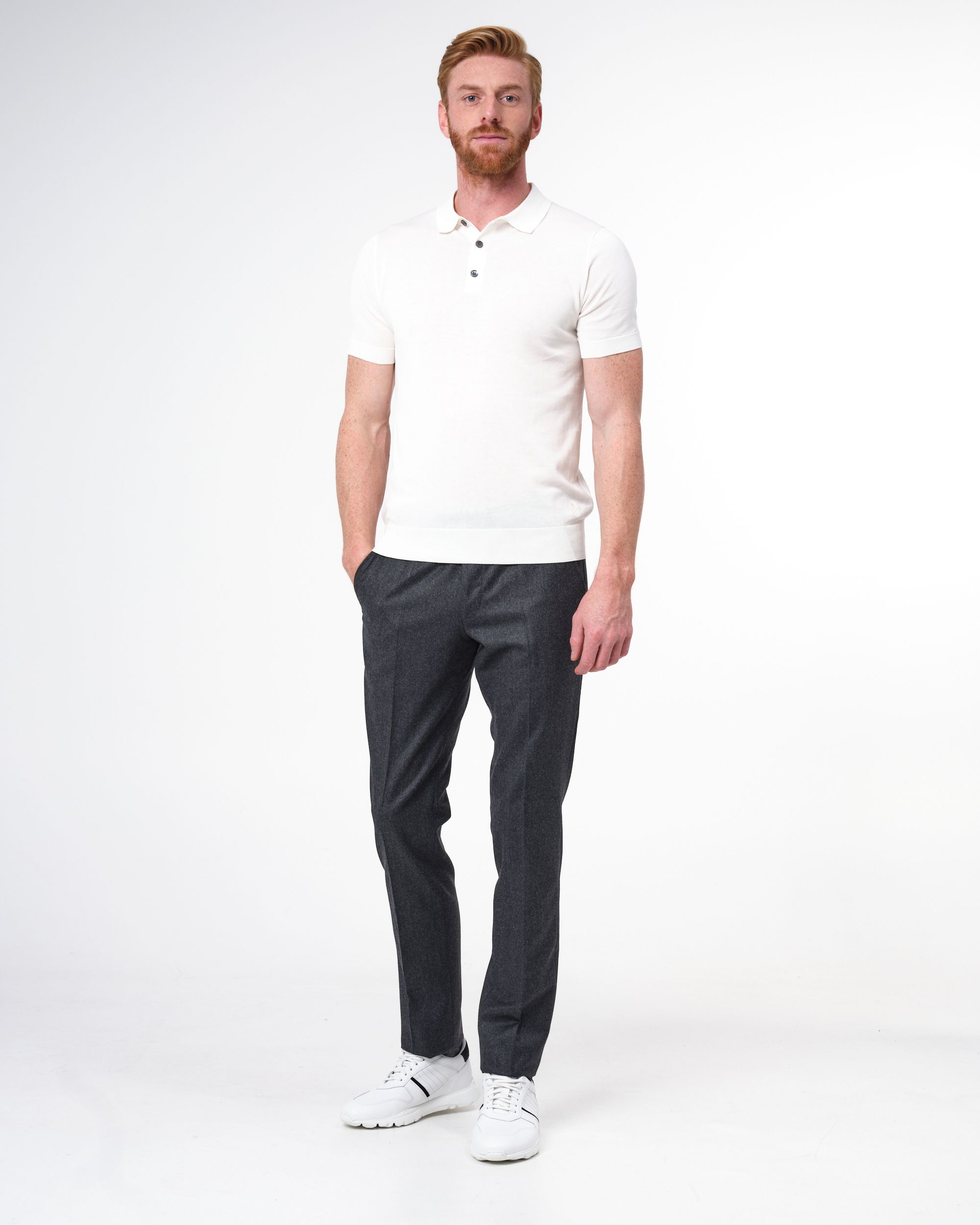 Dutch Dandies Bol Polo KM Snow White 073180-013-L