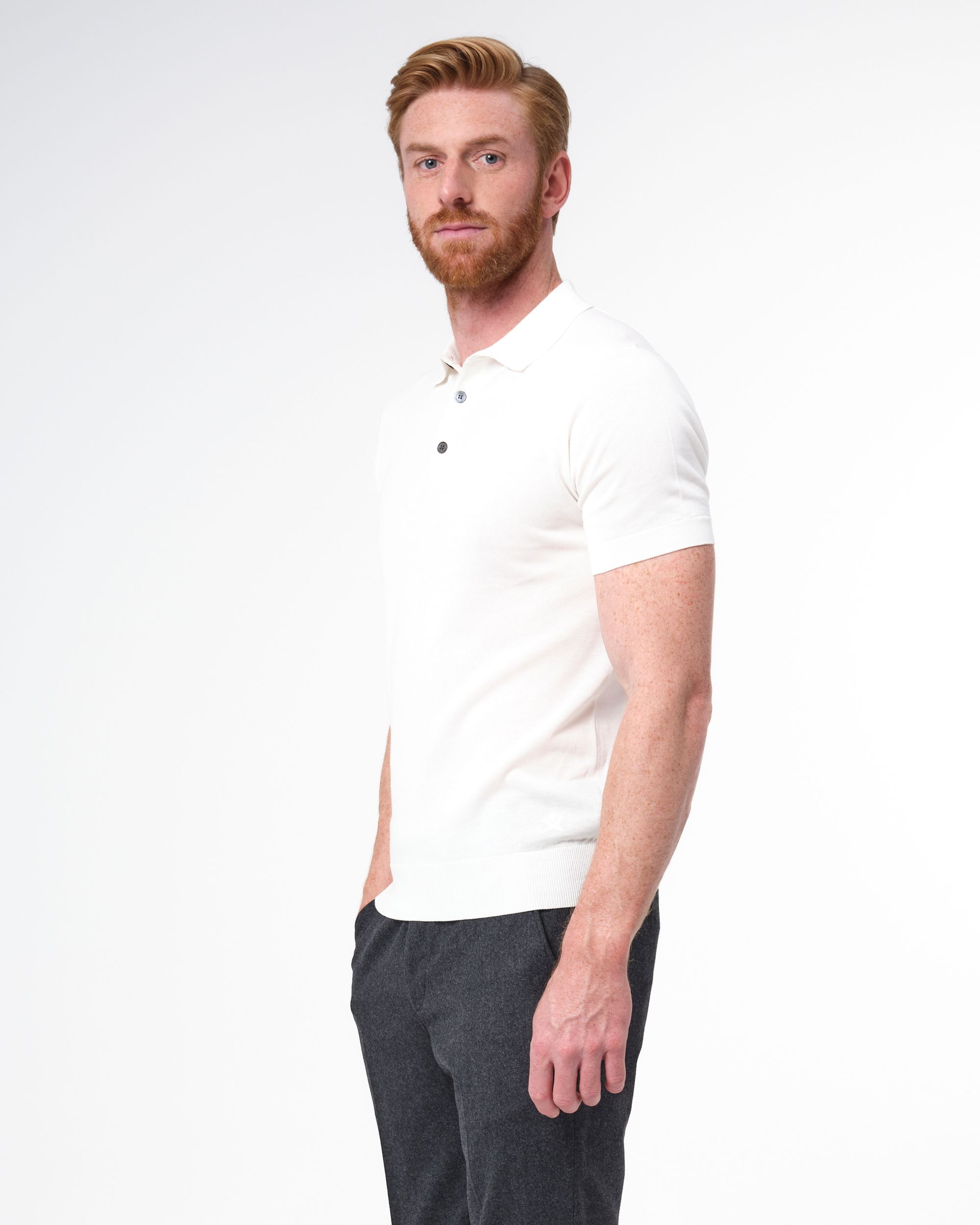 Dutch Dandies Bol Polo KM Snow White 073180-013-L