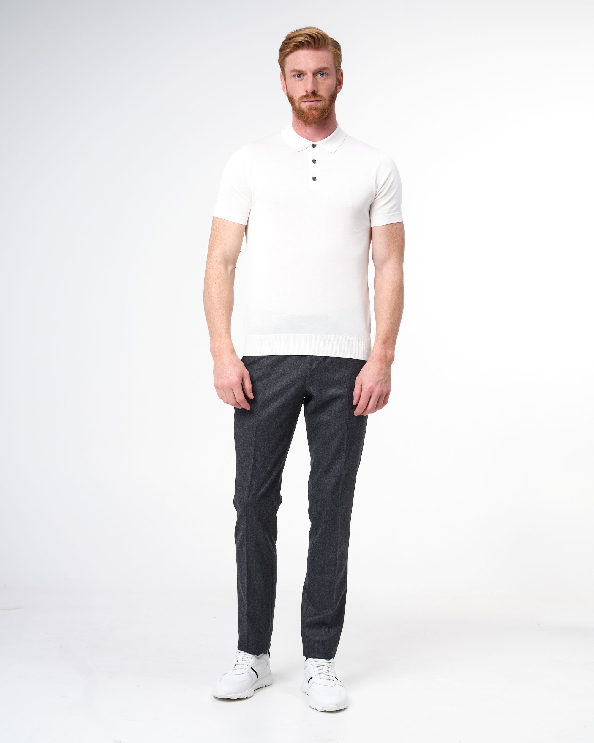Dutch Dandies Bol Polo KM Snow White 073180-013-L