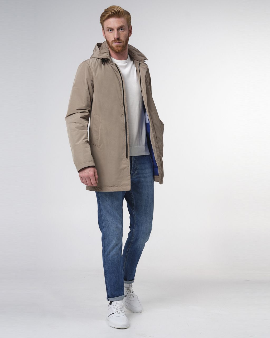 Dutch Dandies Daniel Parka Beige uni 073189-001-46