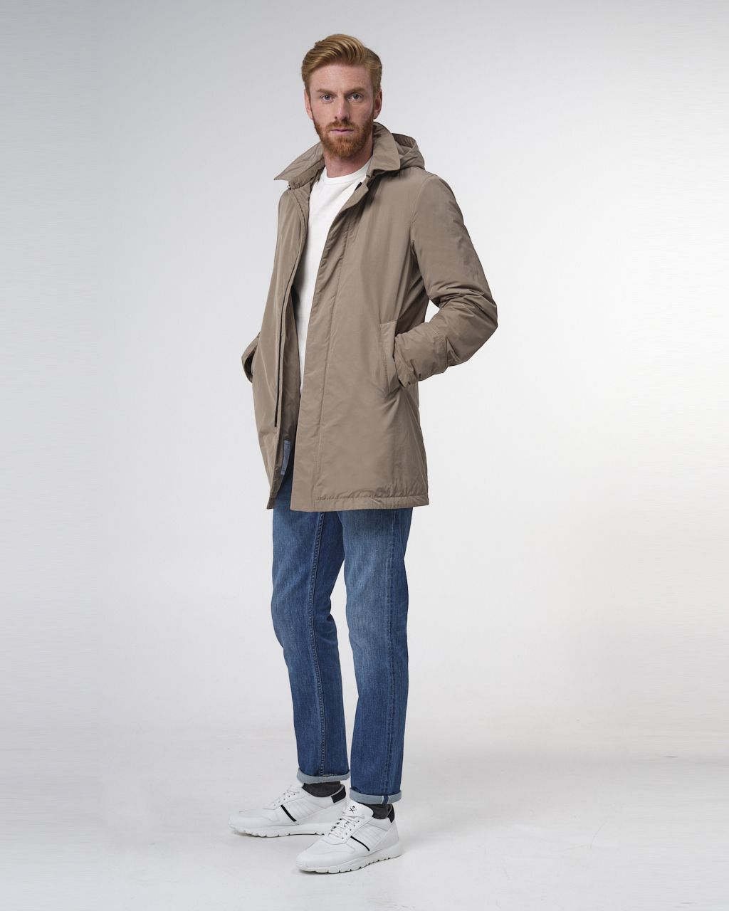 Dutch Dandies Daniel Parka Beige uni 073189-001-46