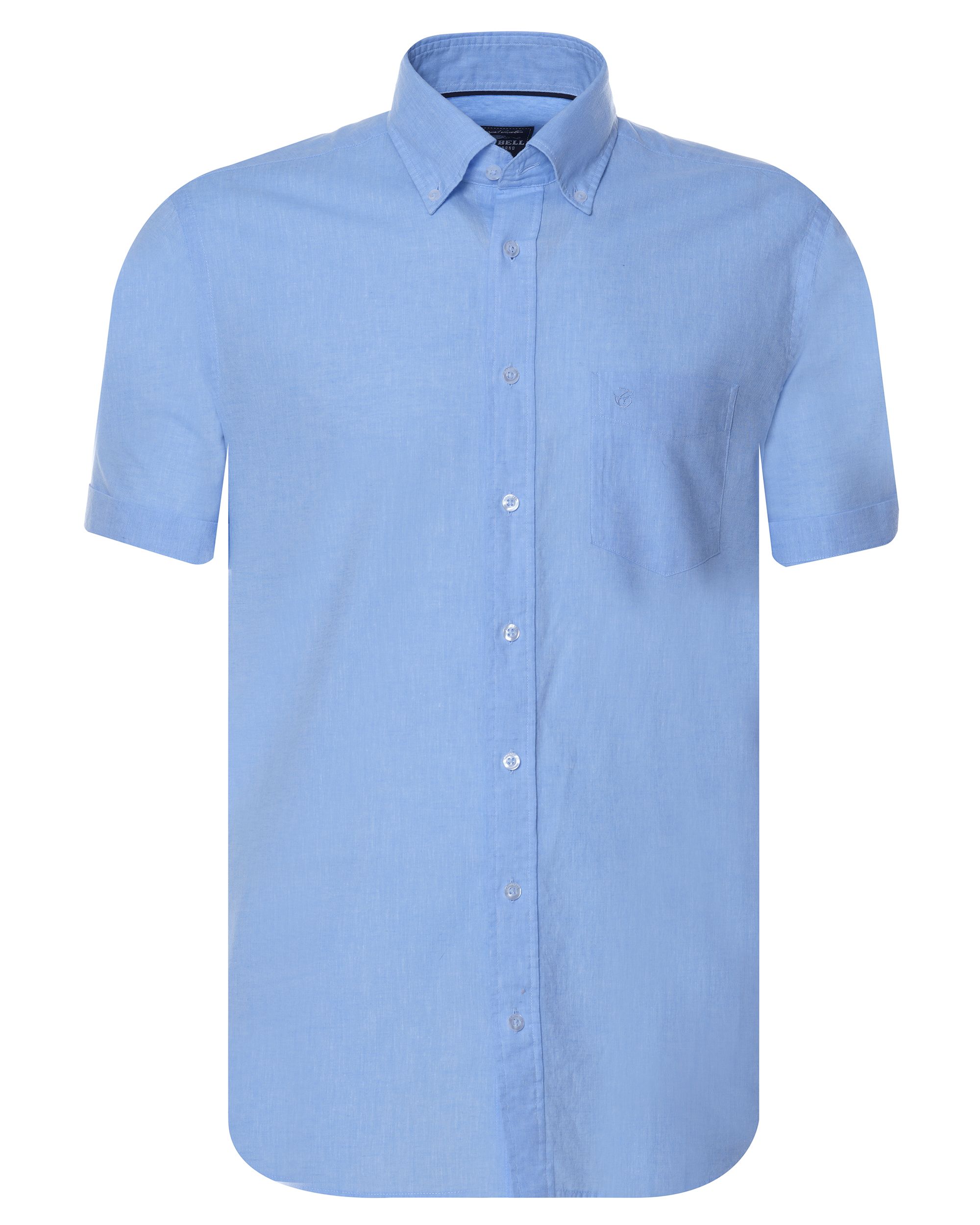 Campbell Classic Casual Overhemd KM Lichtblauw uni 073946-003-L