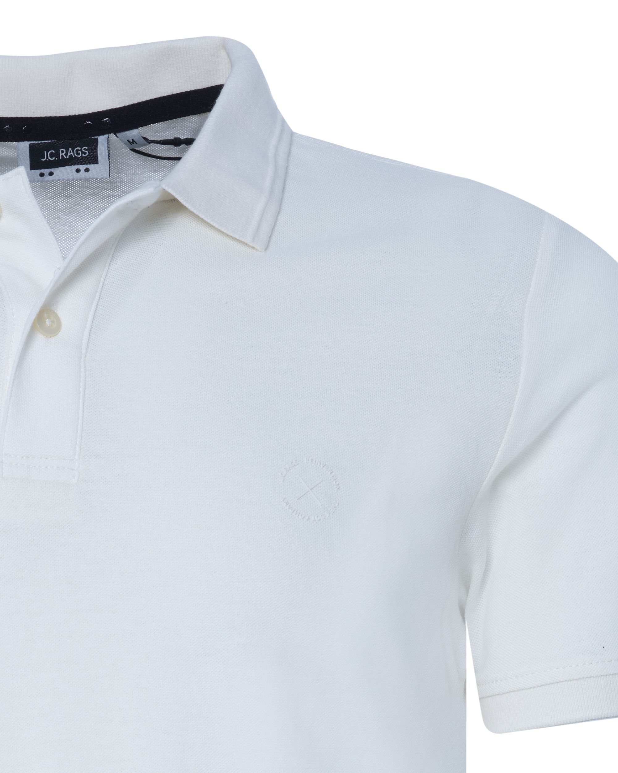 J.C. RAGS Carter Polo KM Wit uni 073954-005-L