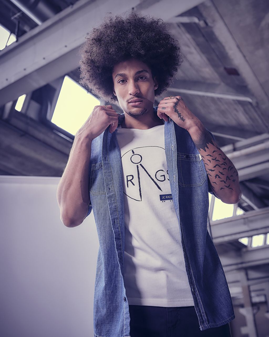 J.C. RAGS Chiel T-shirt KM Wit uni 073955-001-L
