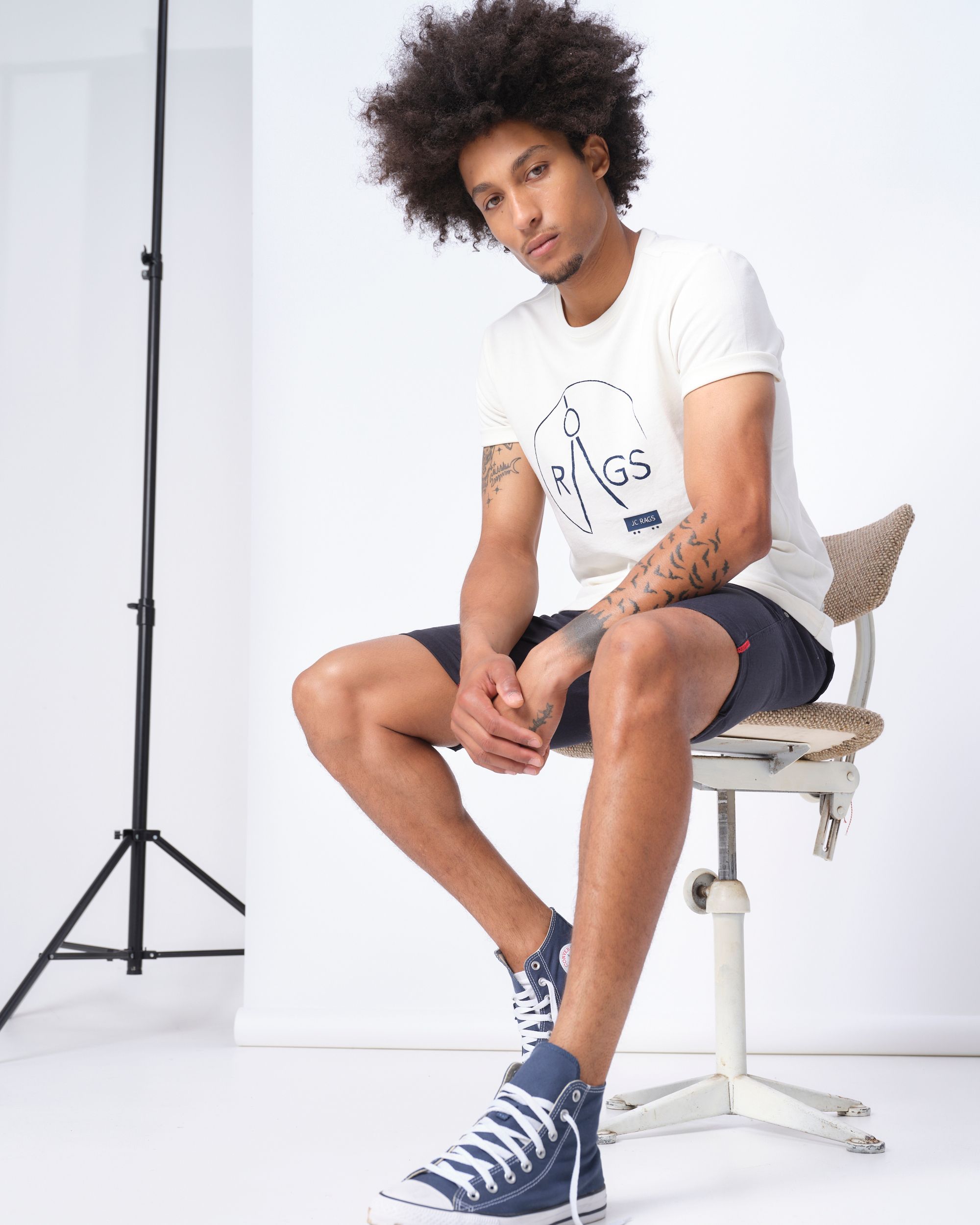 J.C. RAGS Chiel T-shirt KM Wit uni 073955-001-L