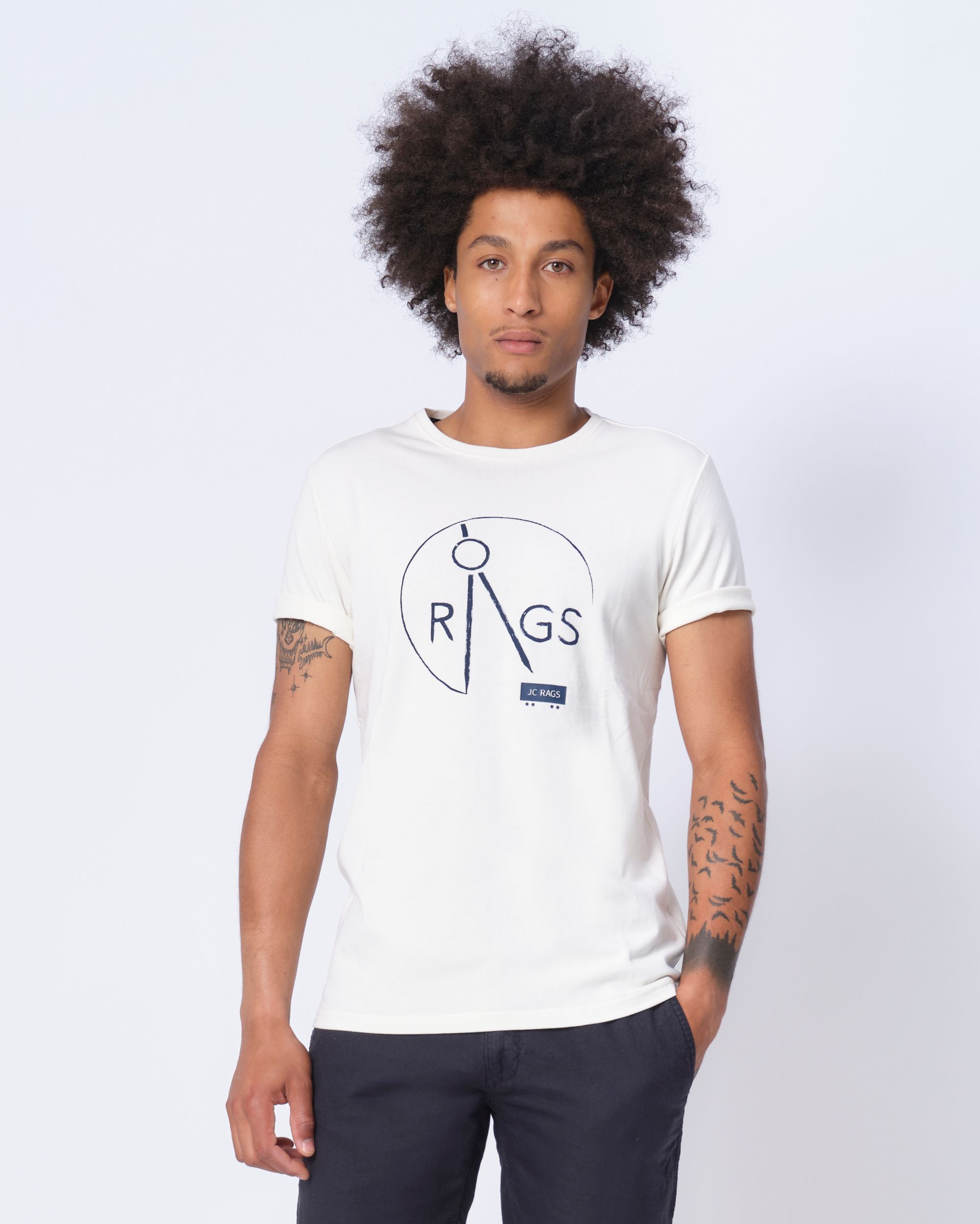 J.C. RAGS Chiel T-shirt KM Wit uni 073955-001-L