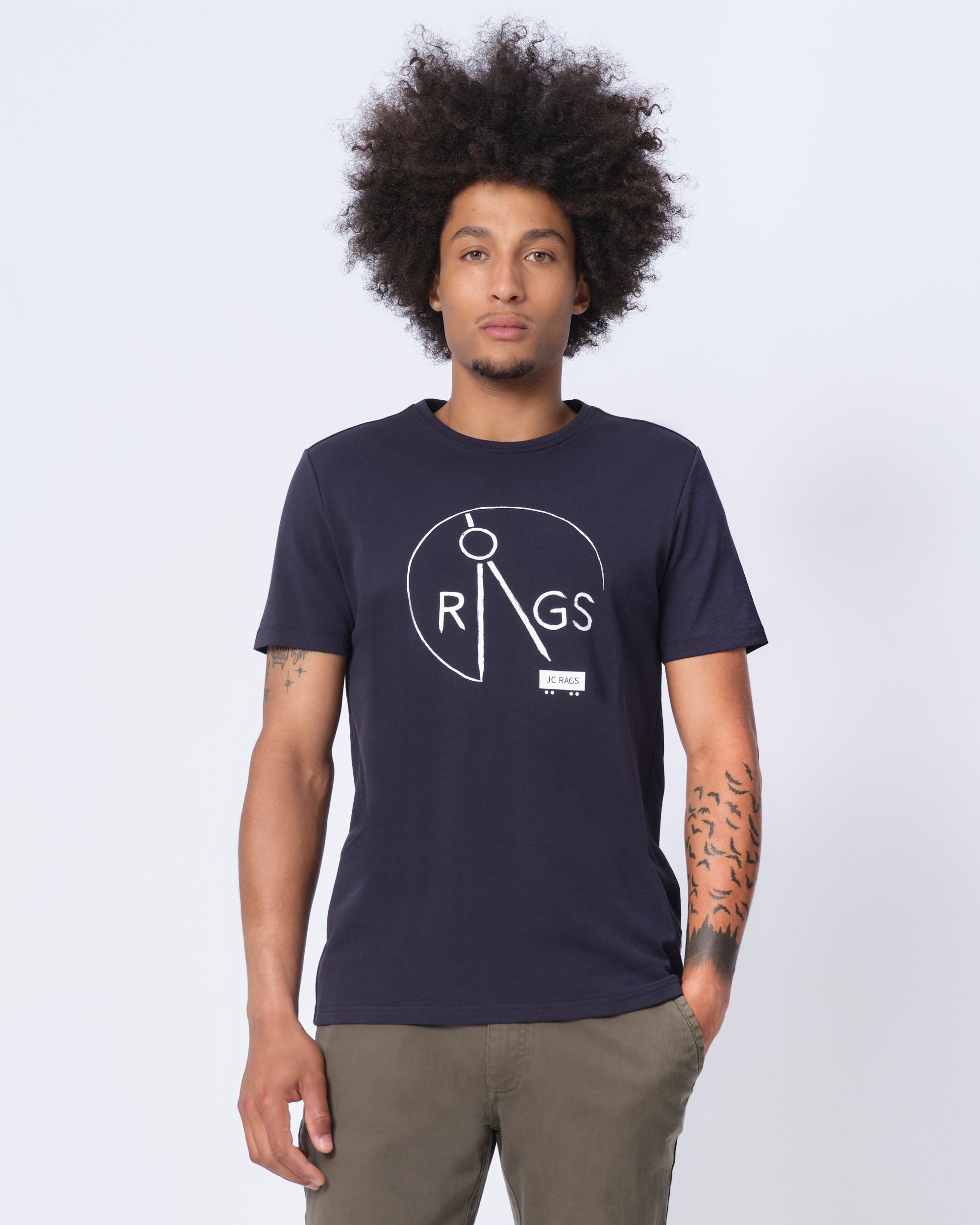 J.C. RAGS Chiel T-shirt KM Navy uni 073955-002-L