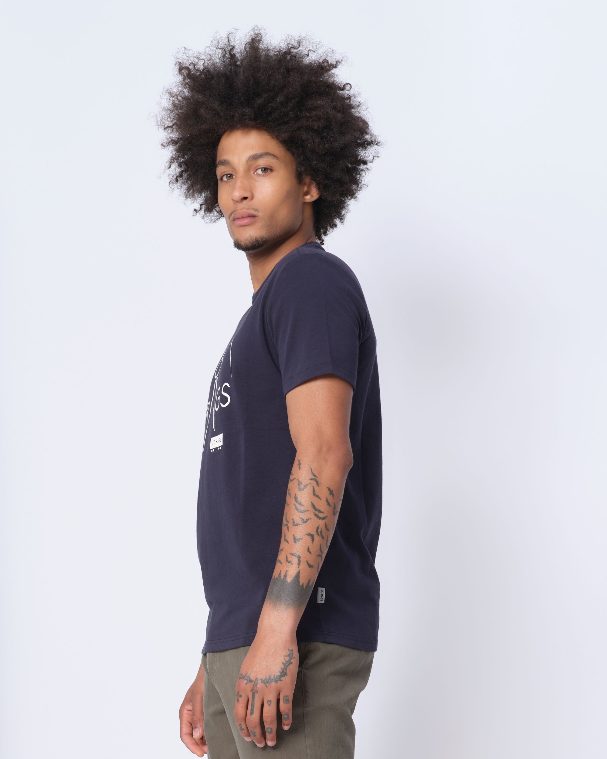 J.C. RAGS Chiel T-shirt KM Navy uni 073955-002-L