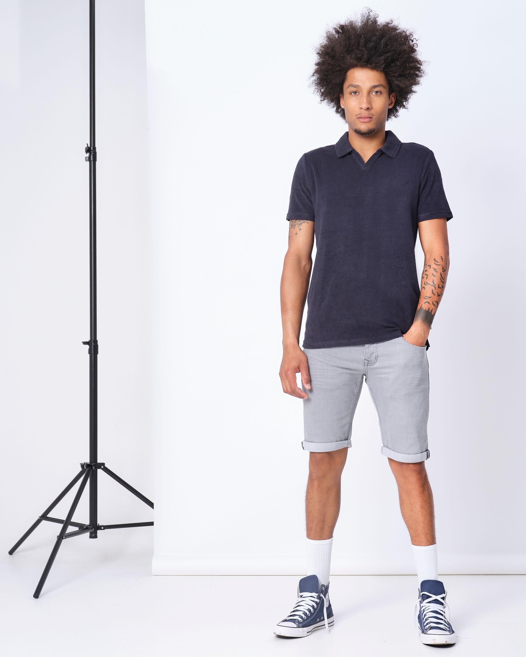 J.C. RAGS Clark Polo KM Navy uni 073956-002-L