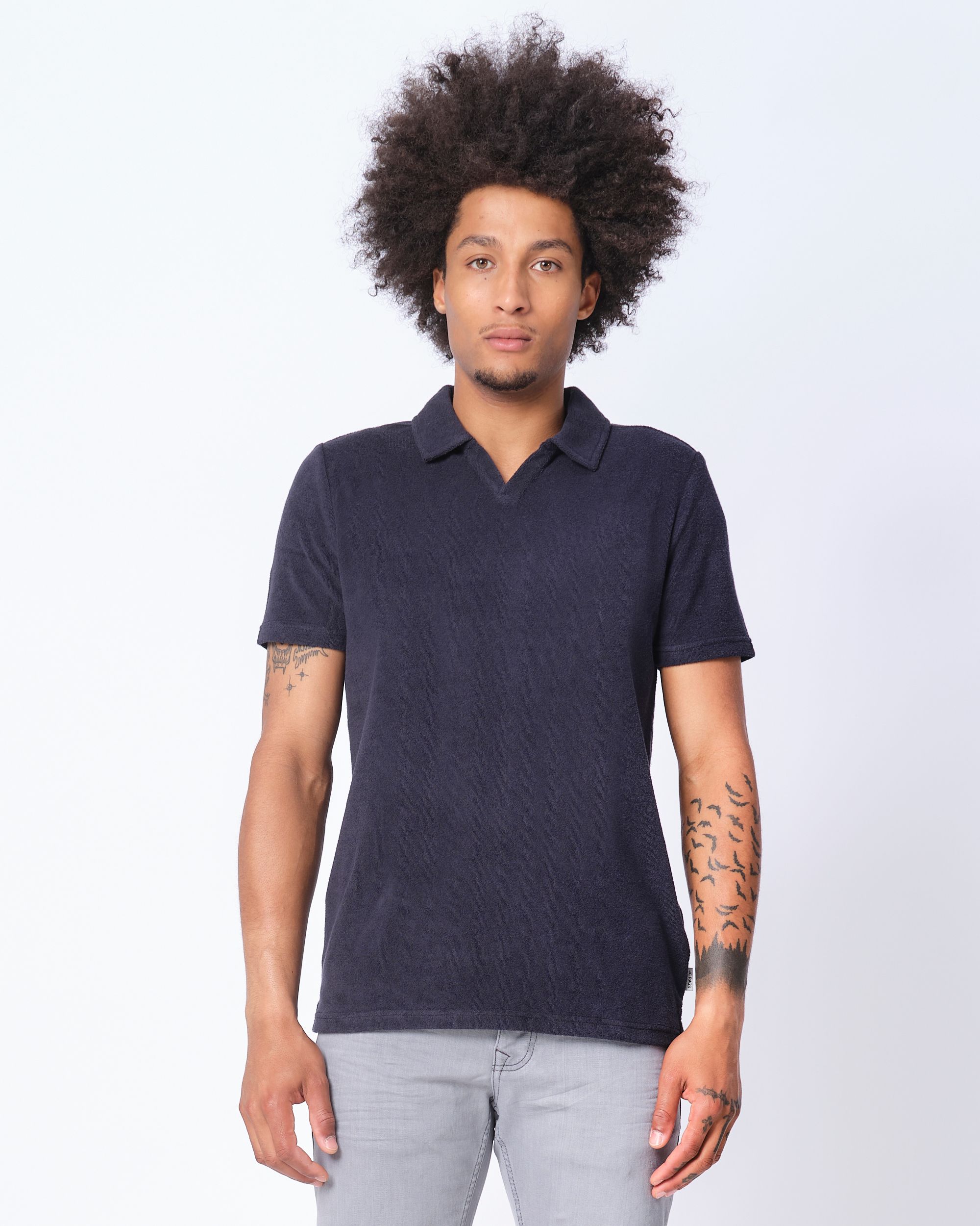 J.C. RAGS Clark Polo KM Navy uni 073956-002-L