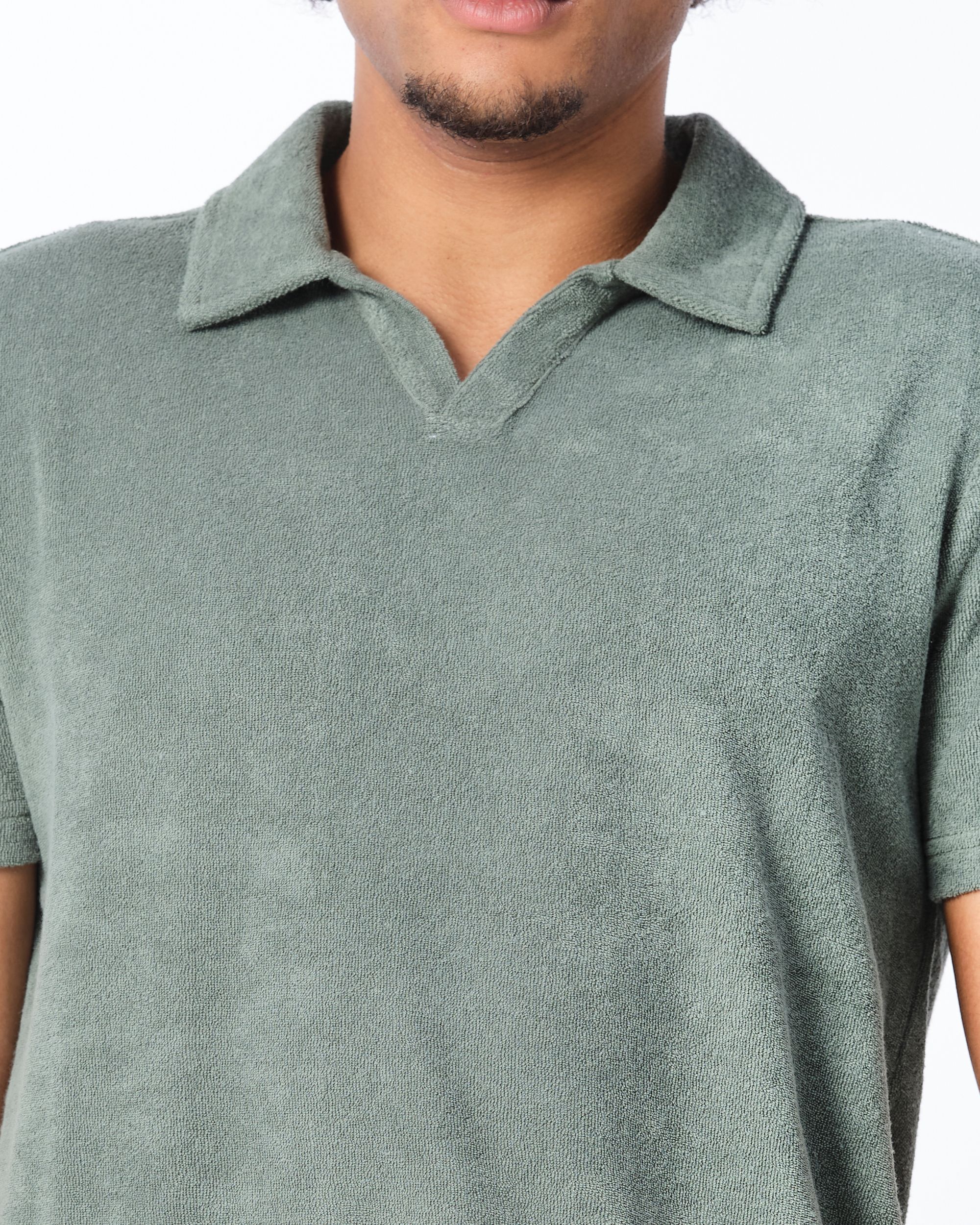 J.C. RAGS Clark Polo KM Flessengroen uni 073956-003-L