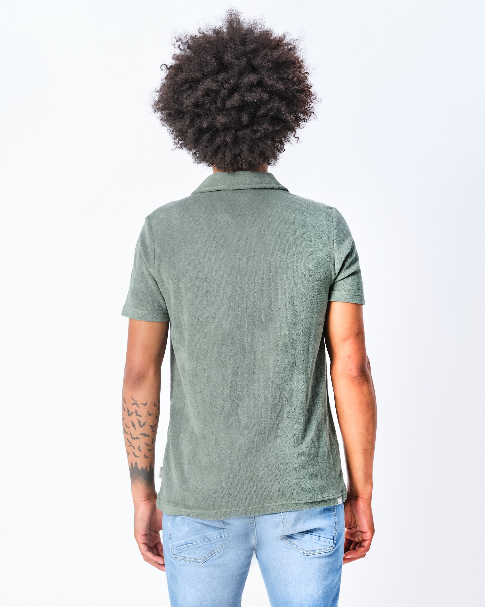 J.C. RAGS Clark Polo KM Flessengroen uni 073956-003-L