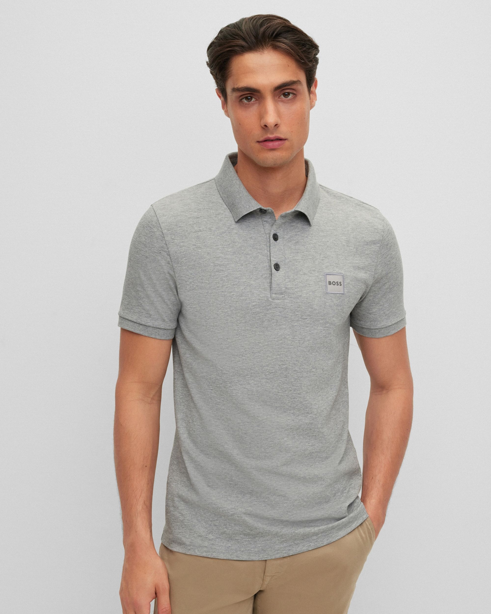 Hugo Boss Casual Passenger Polo KM Licht grijs 073995-001-L