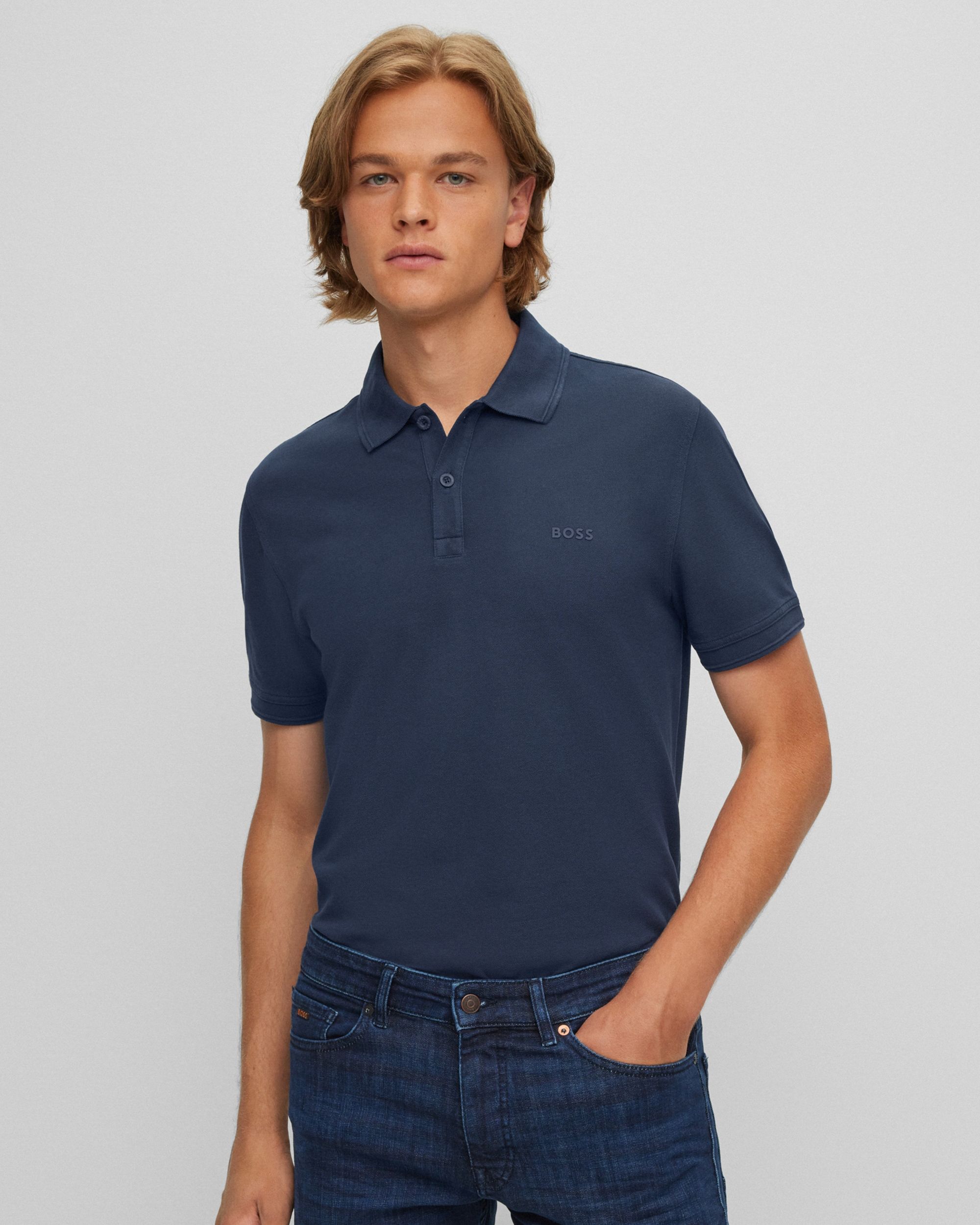 Hugo Boss Casual Prime Polo KM Donker blauw 074014-001-L