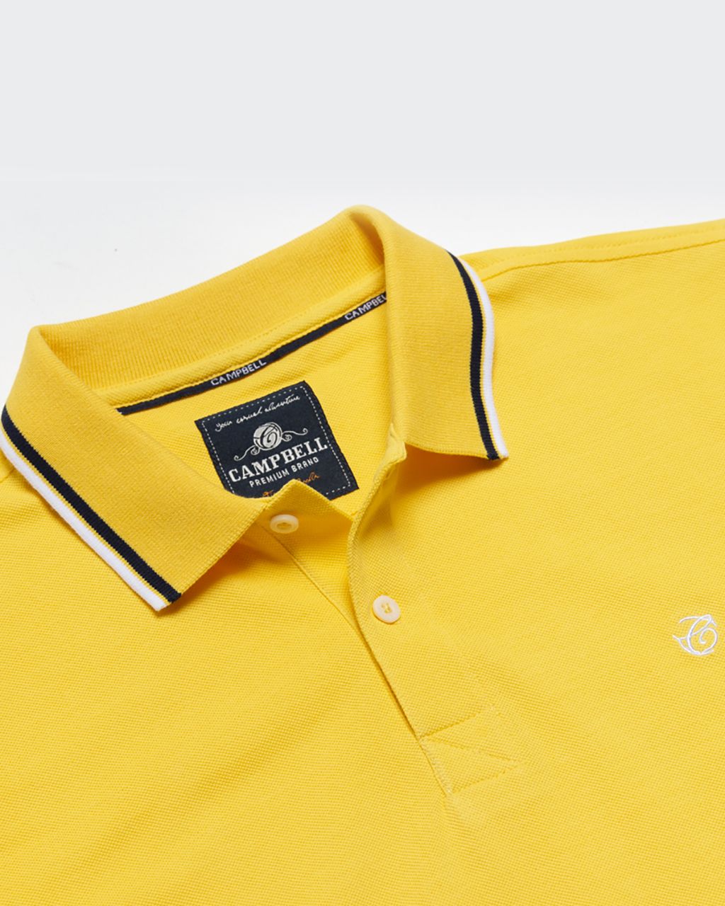 Campbell Classic Leicester Polo KM Lichtgeel uni 074096-002-L