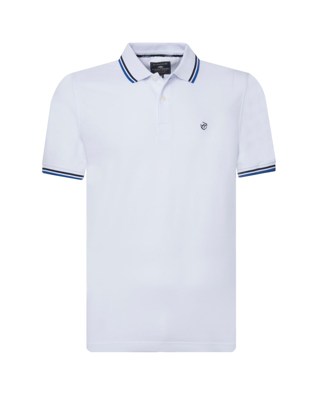 Campbell Classic Leicester Polo KM Briljant White 074096-004-L