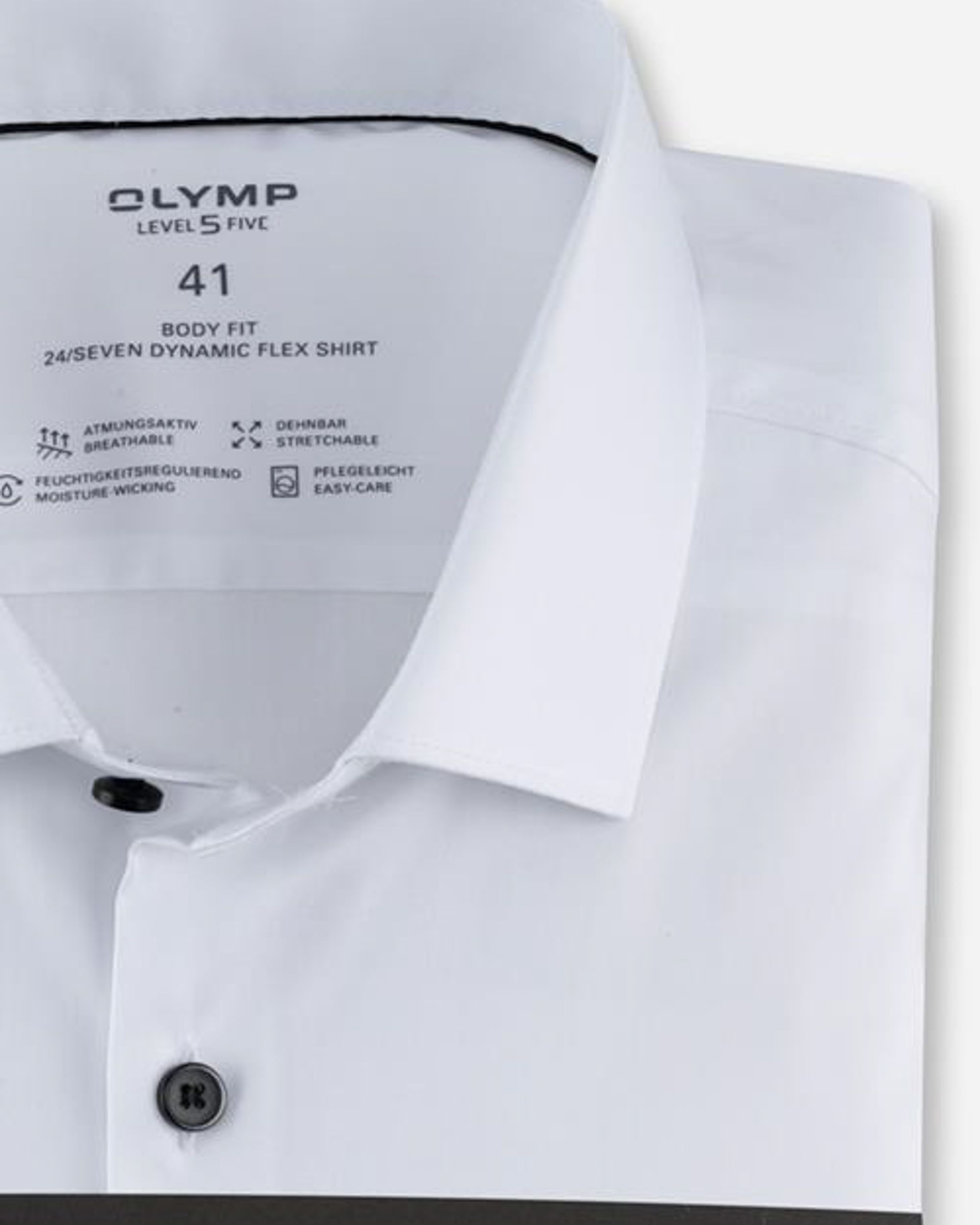 OLYMP 24/Seven Level 5 Overhemd LM Wit 074113-001-37