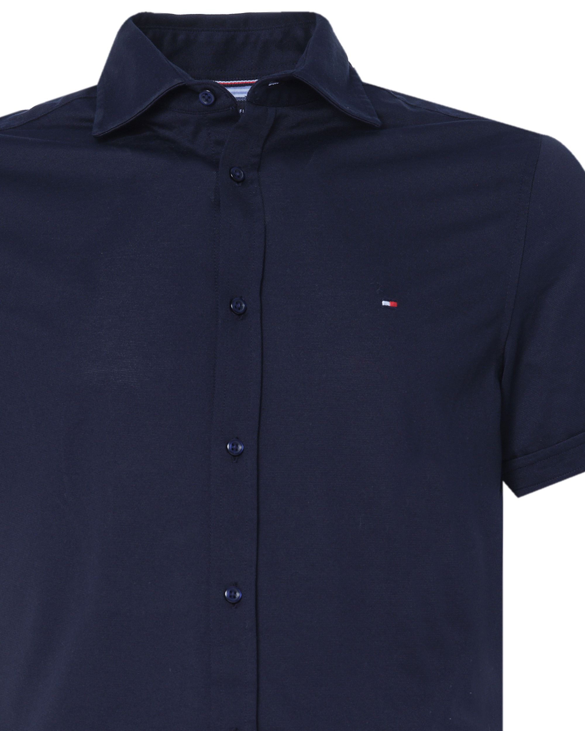 Tommy Hilfiger Menswear Casual Overhemd KM Donker blauw 075025-001-L