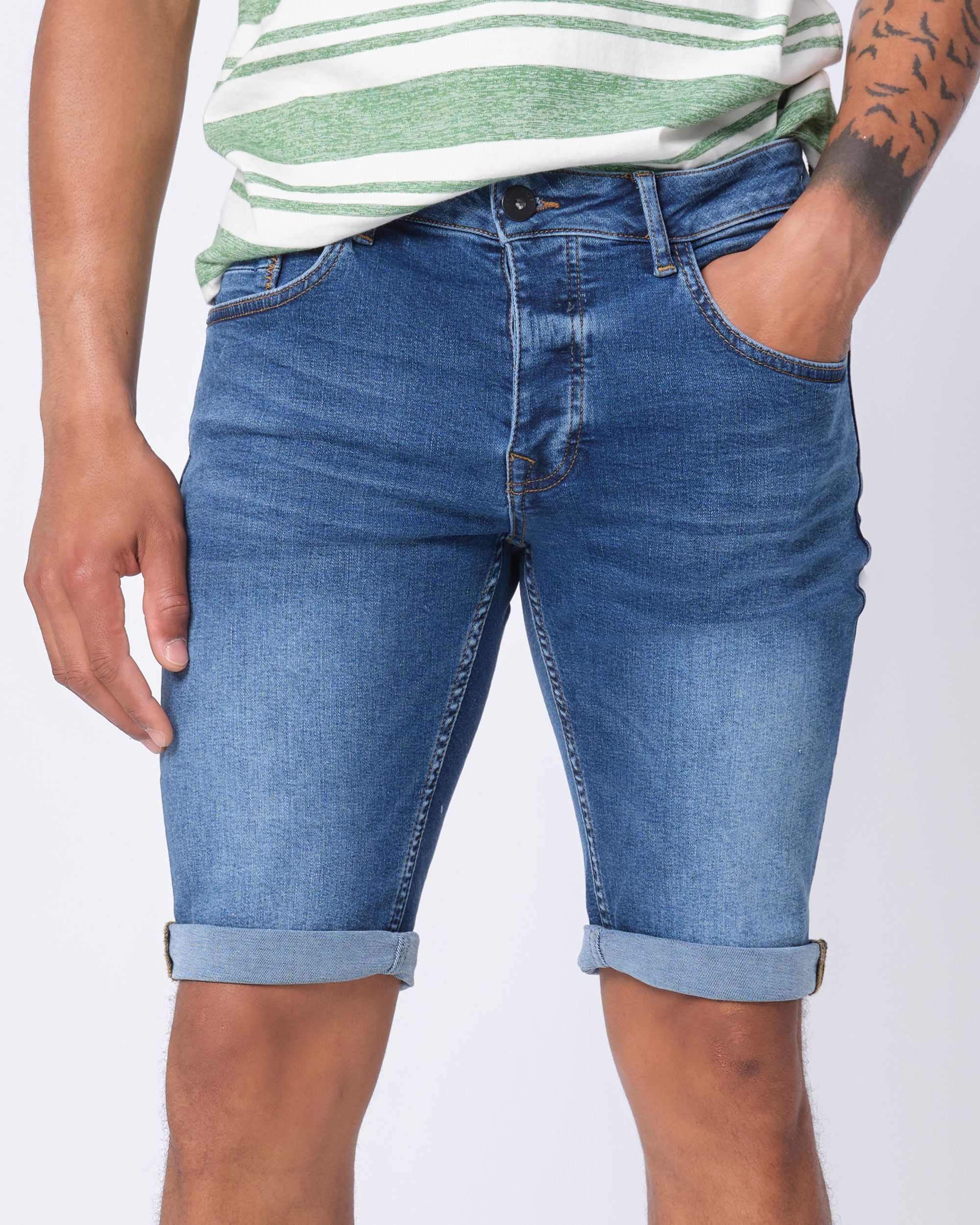 J.C. RAGS Jimmy Short Middenblauw uni 075281-001-28