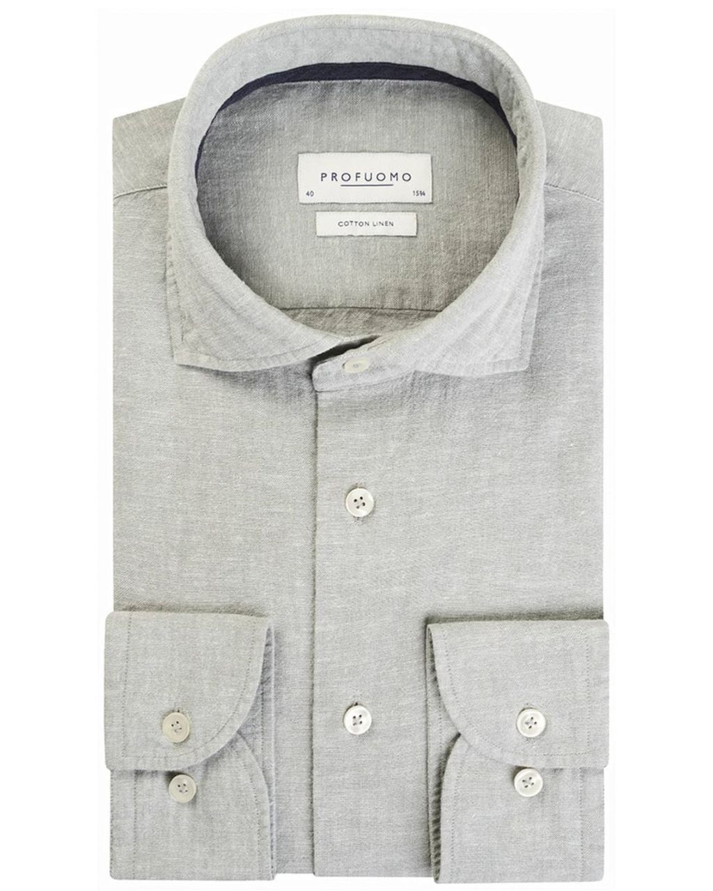 Profuomo linnen overhemd clearance