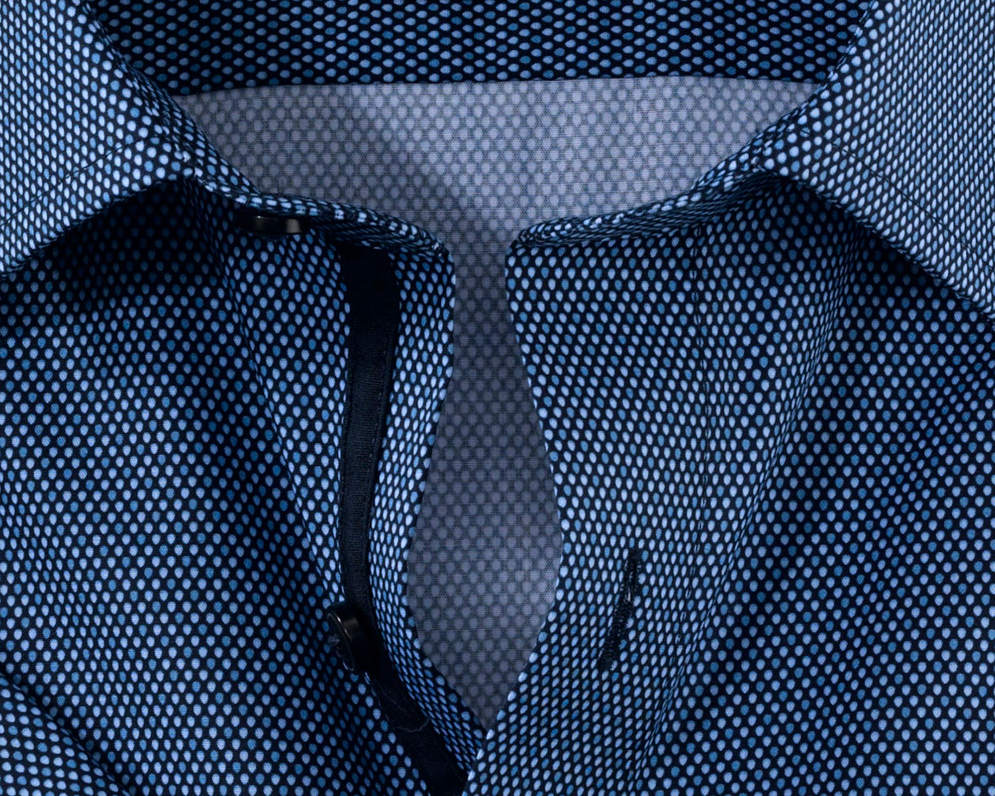 OLYMP Modern Fit Overhemd KM Donker blauw 075695-001-47