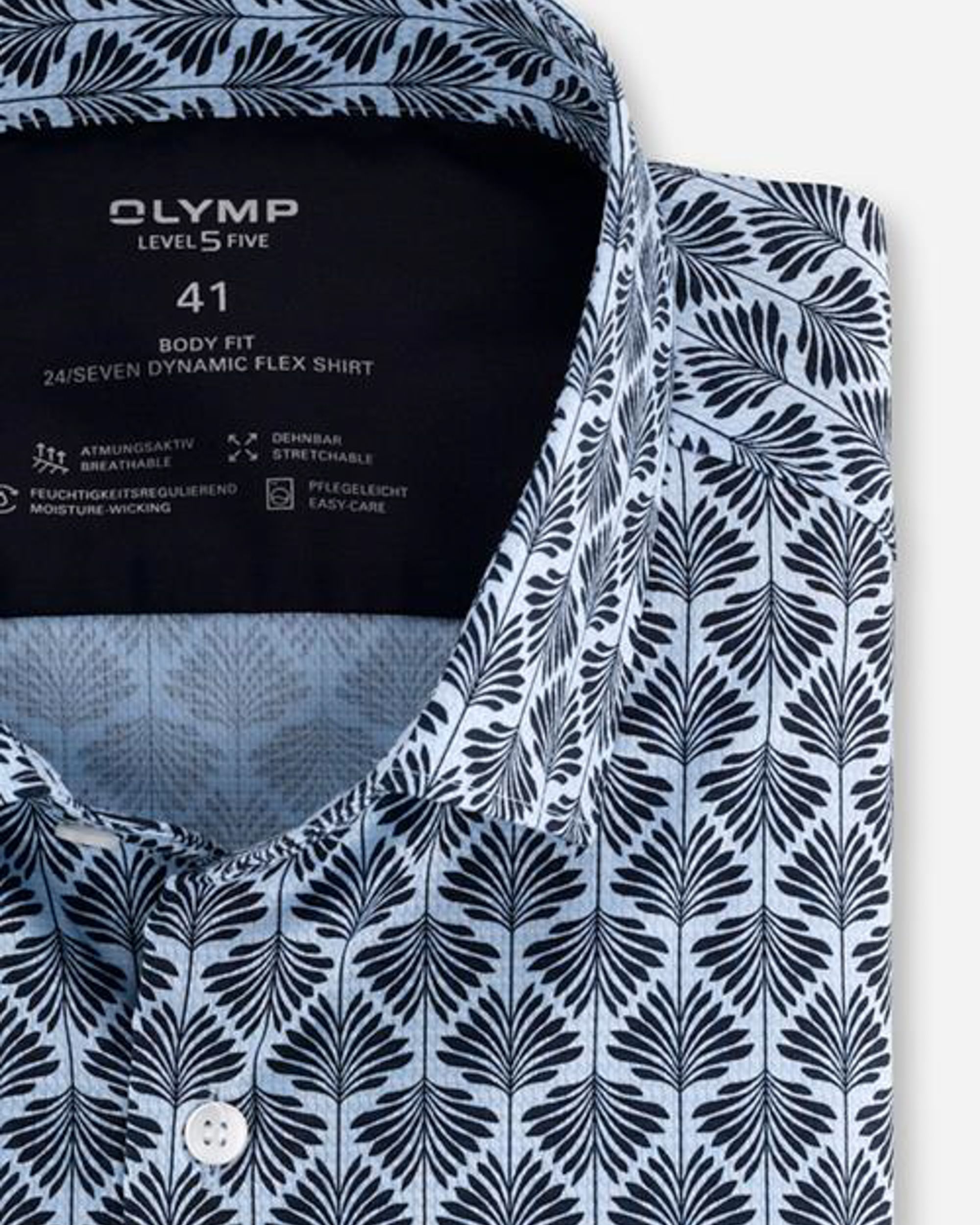 OLYMP 24/Seven Level 5 Overhemd LM Blauw 075700-001-37