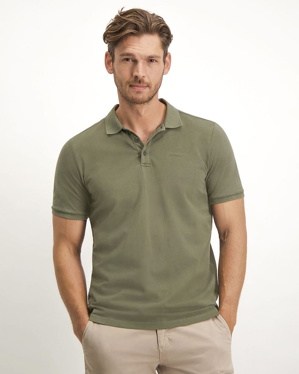 State of Art Polo KM Groen dessin 075920-001-4XL