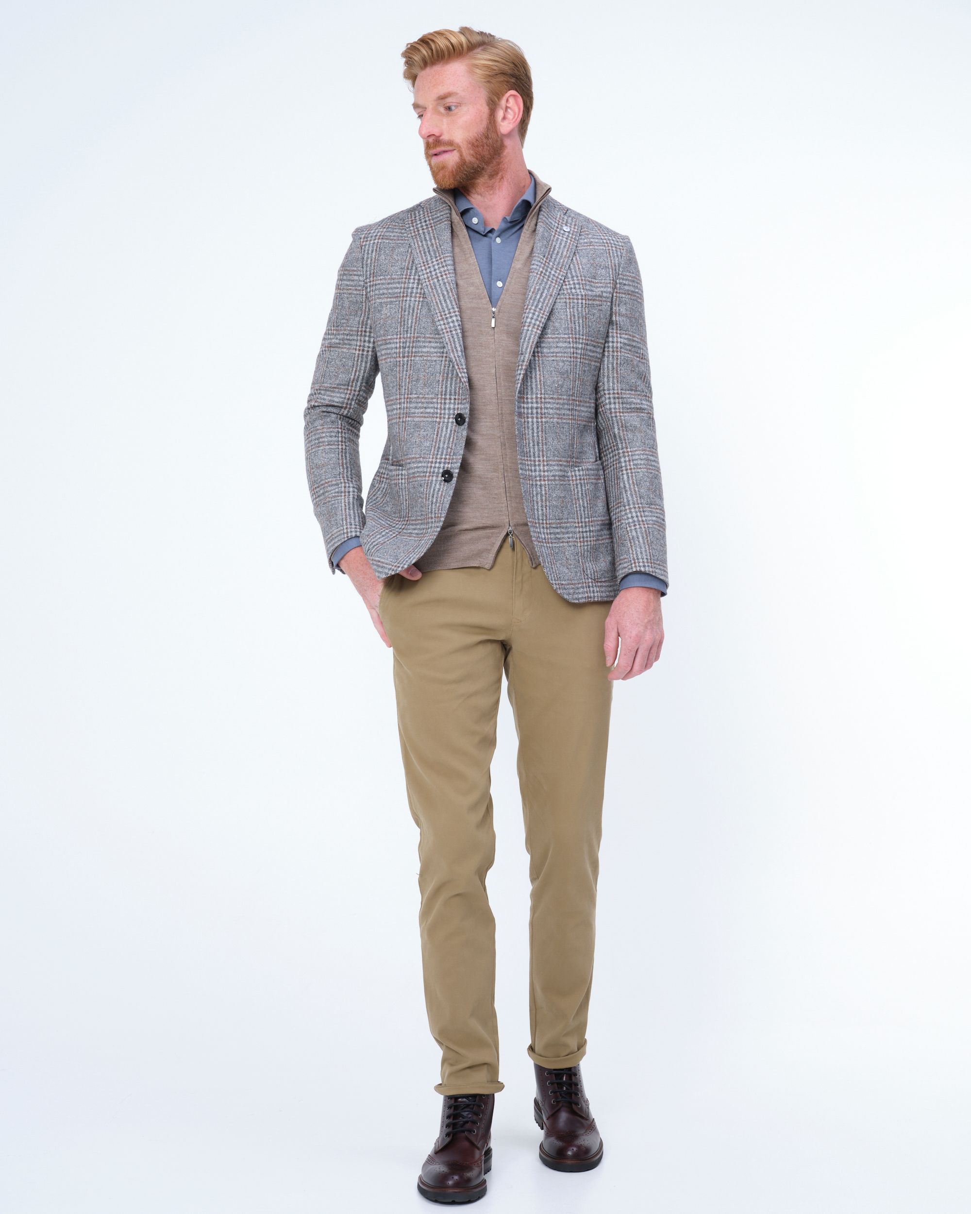 Dutch Dandies Damon Colbert Beige grote ruit 076504-001-46
