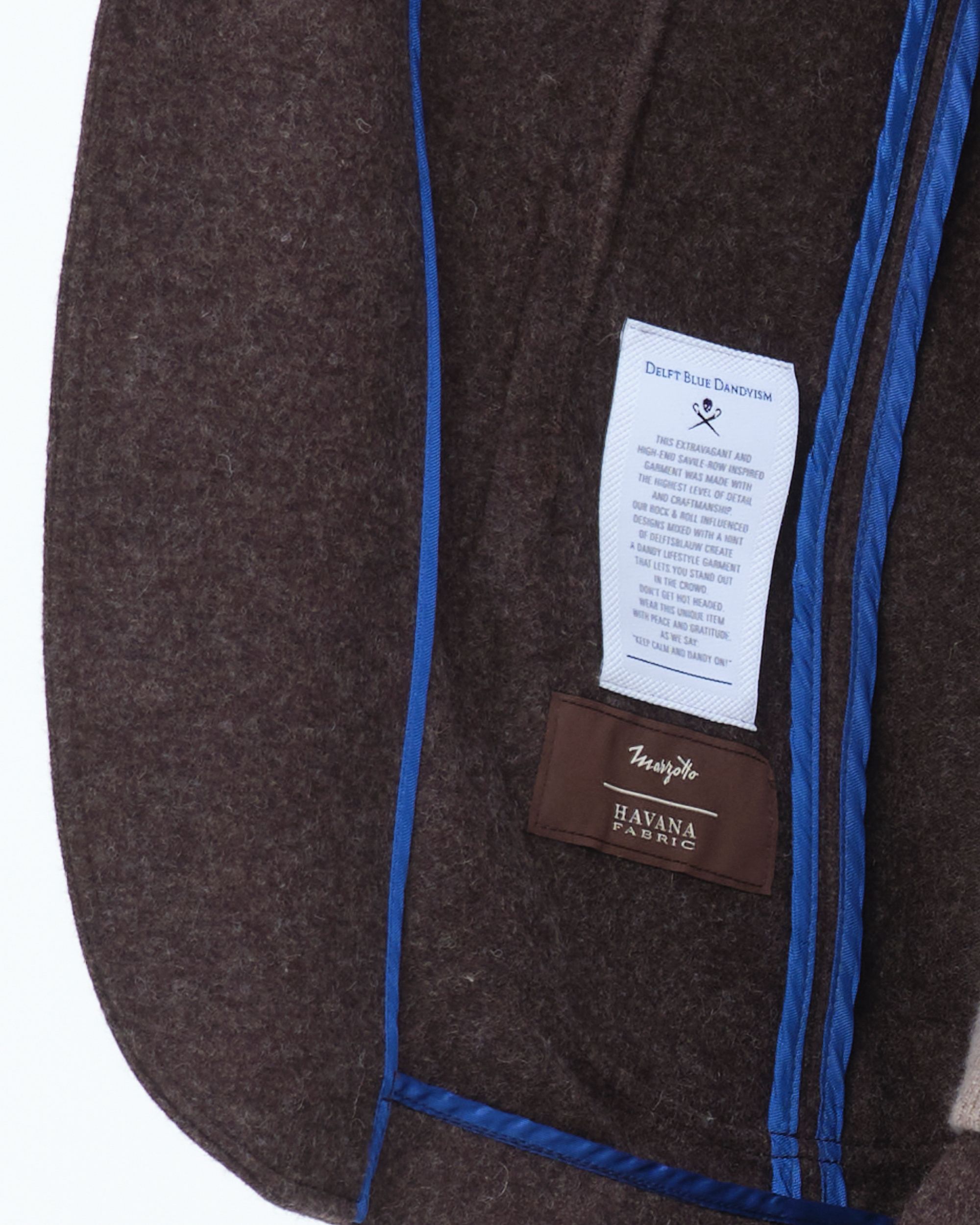 Dutch Dandies Stravo Mix & Match Colbert Donkerbruin uni 076520-001-46