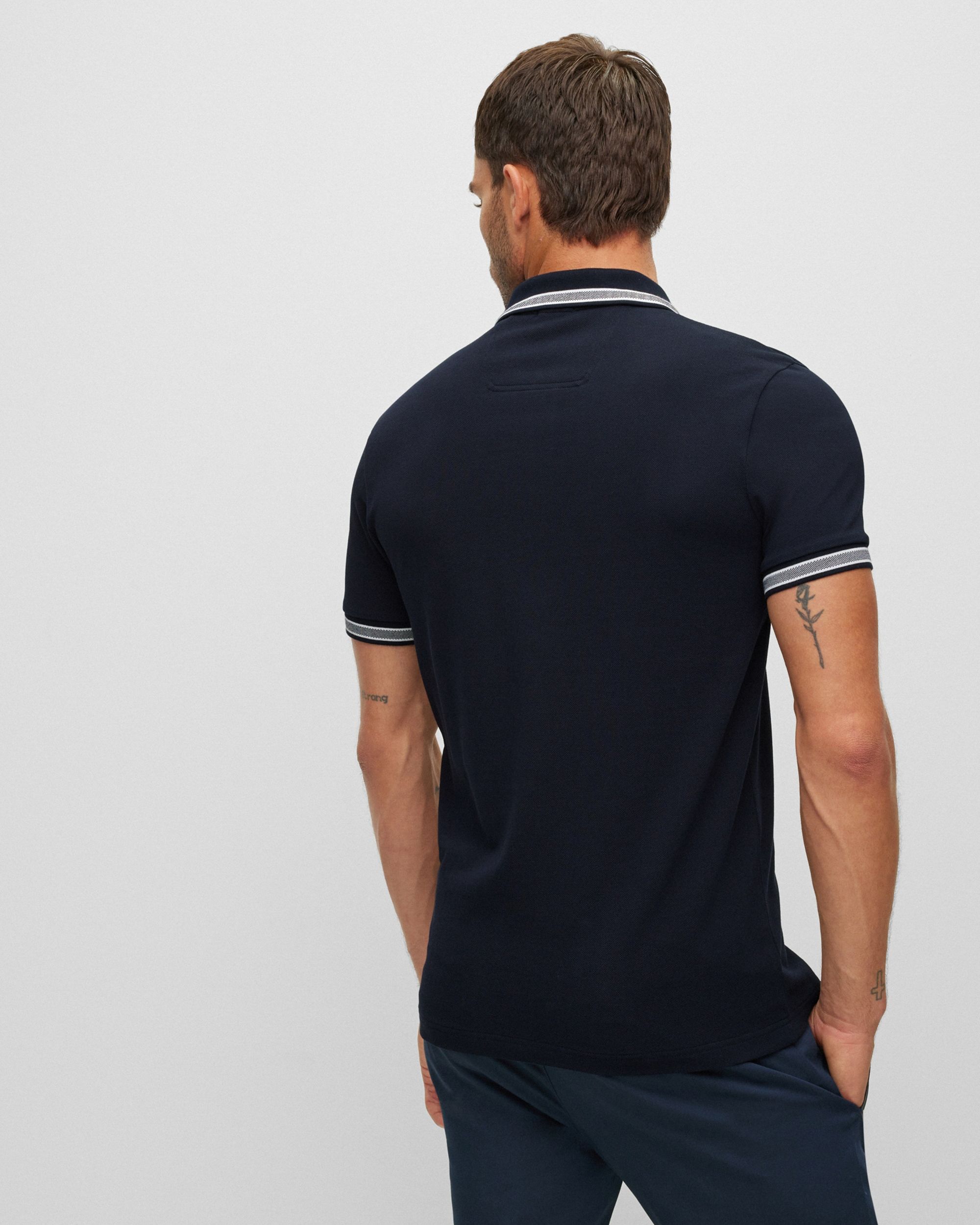 Hugo Boss Leisure Paddy Polo KM Donker blauw 076745-001-L