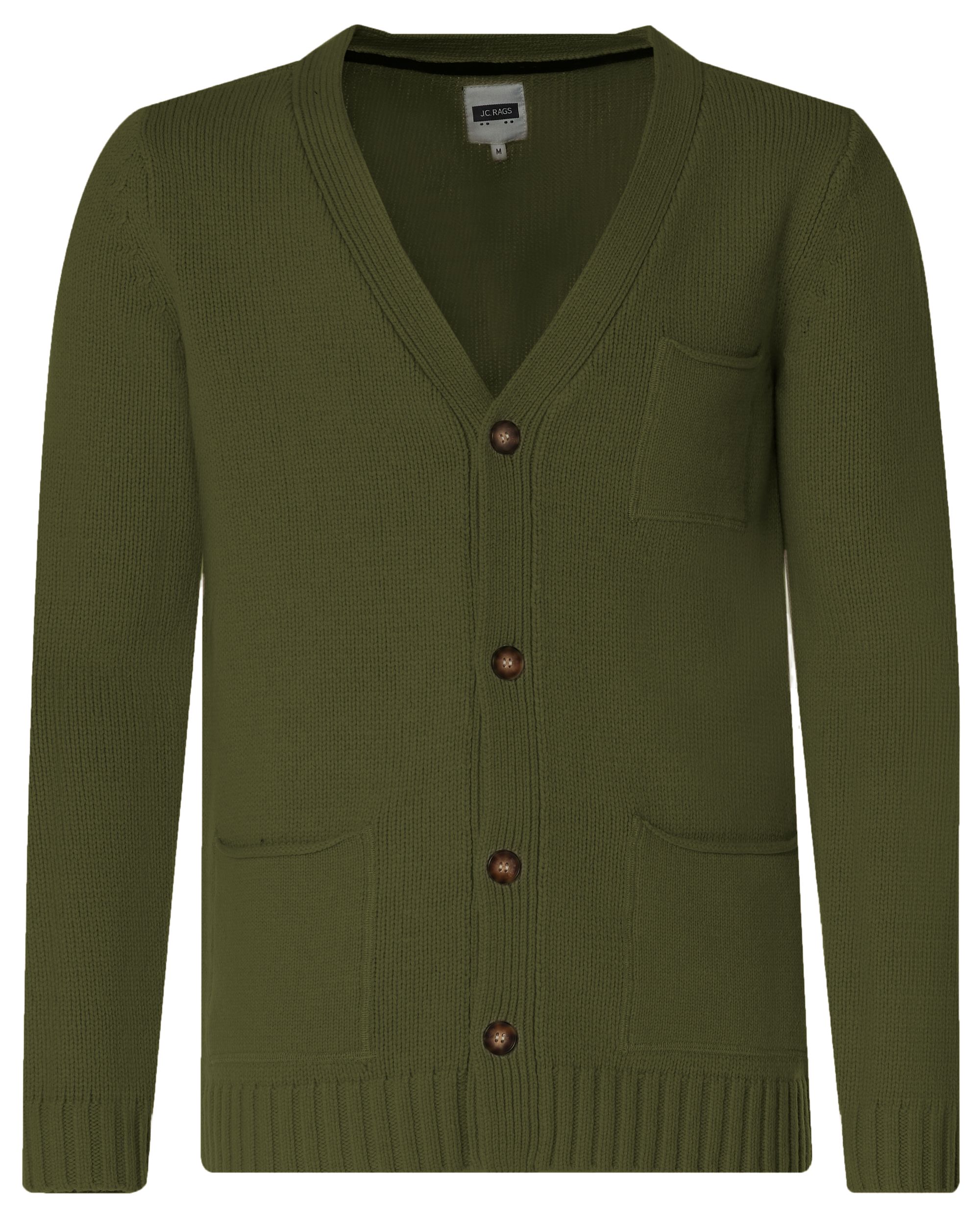 J.C. RAGS Randy Vest Olijf groen uni 076879-002-L