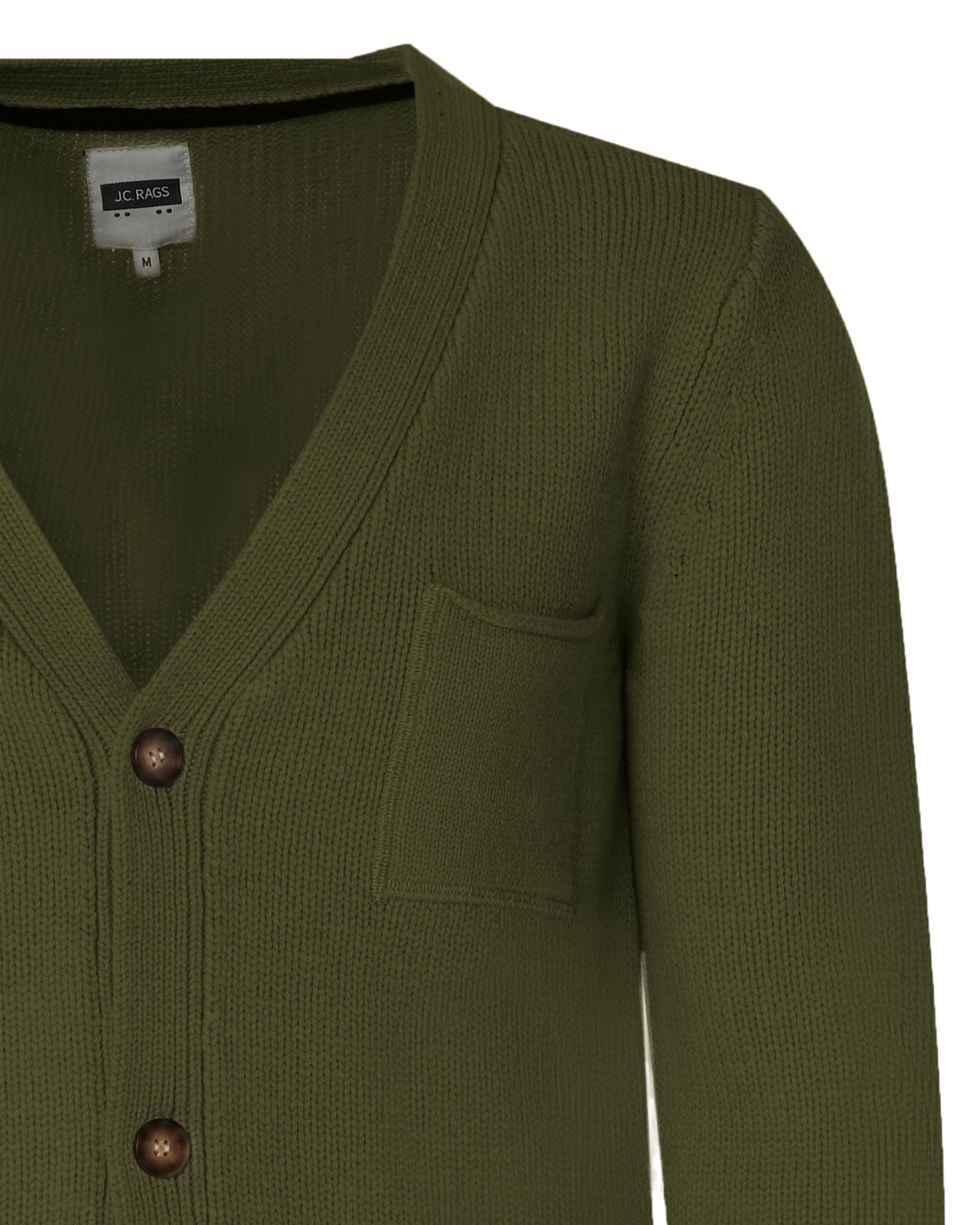 J.C. RAGS Randy Vest Olijf groen uni 076879-002-L