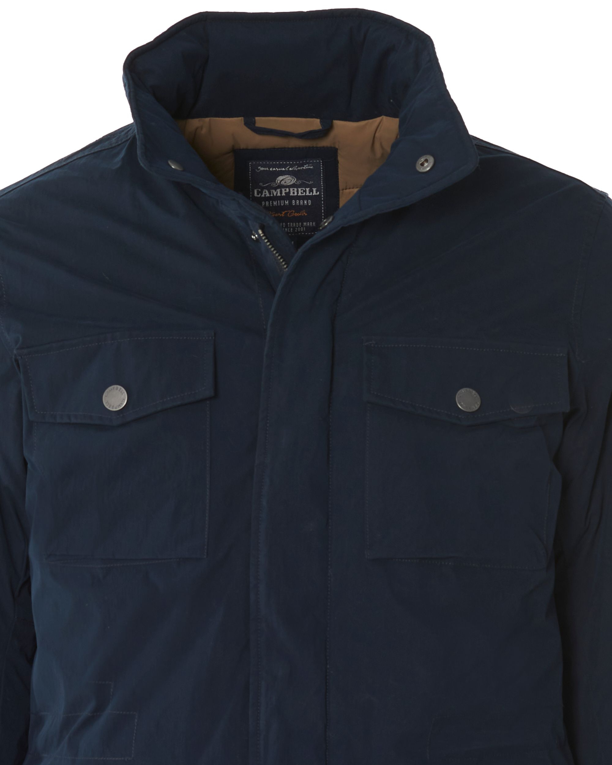 Campbell Charleston Gewatteerde jas Donkerblauw uni 077551-002-L