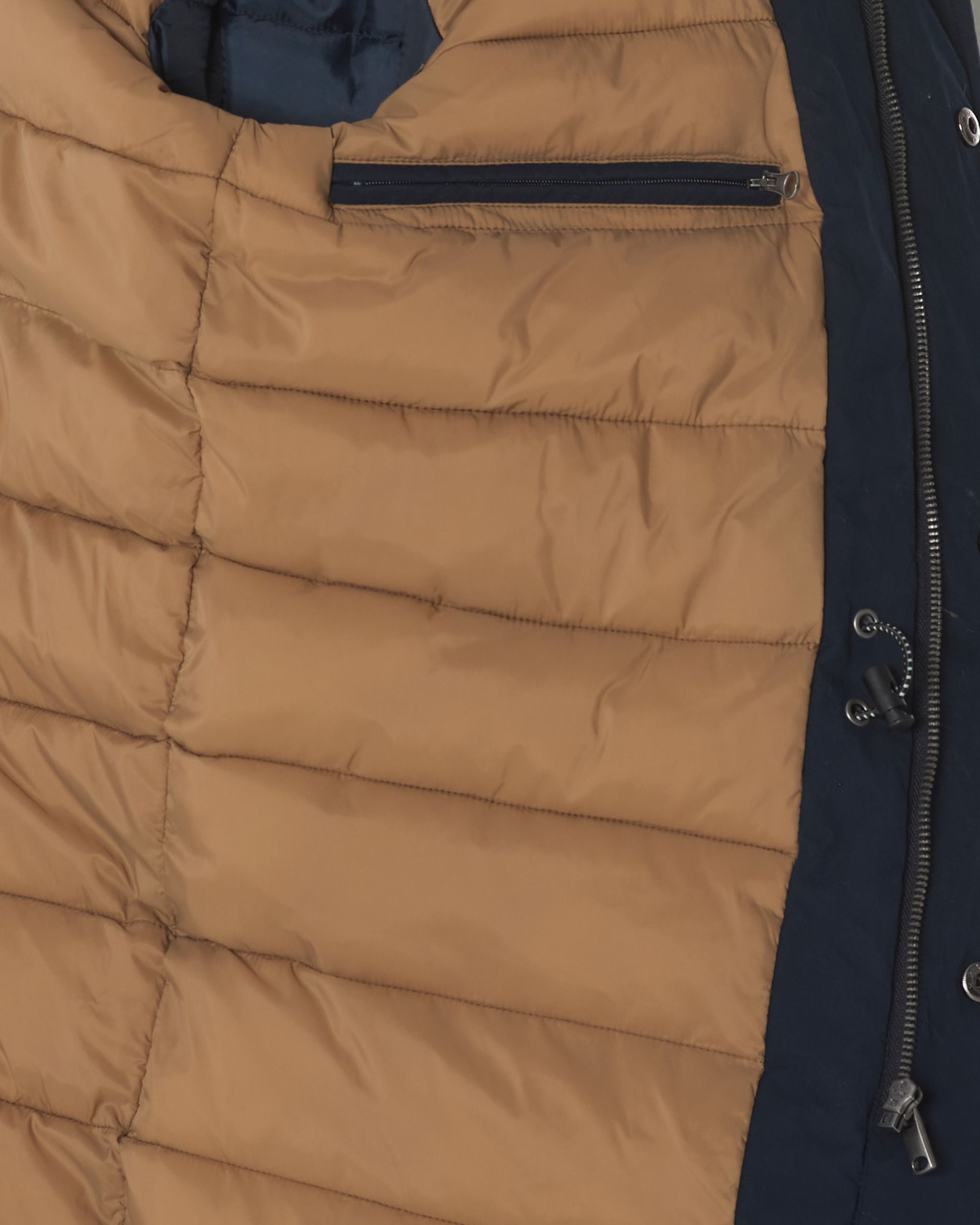 Campbell Classic Charleston Gewatteerde jas Donkerblauw uni 077551-002-L
