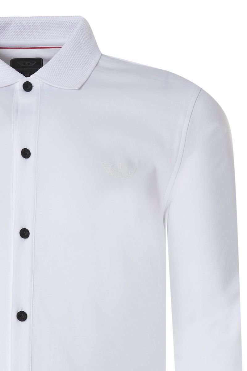 Donkervoort Casual Overhemd LM Wit uni 077572-003-L
