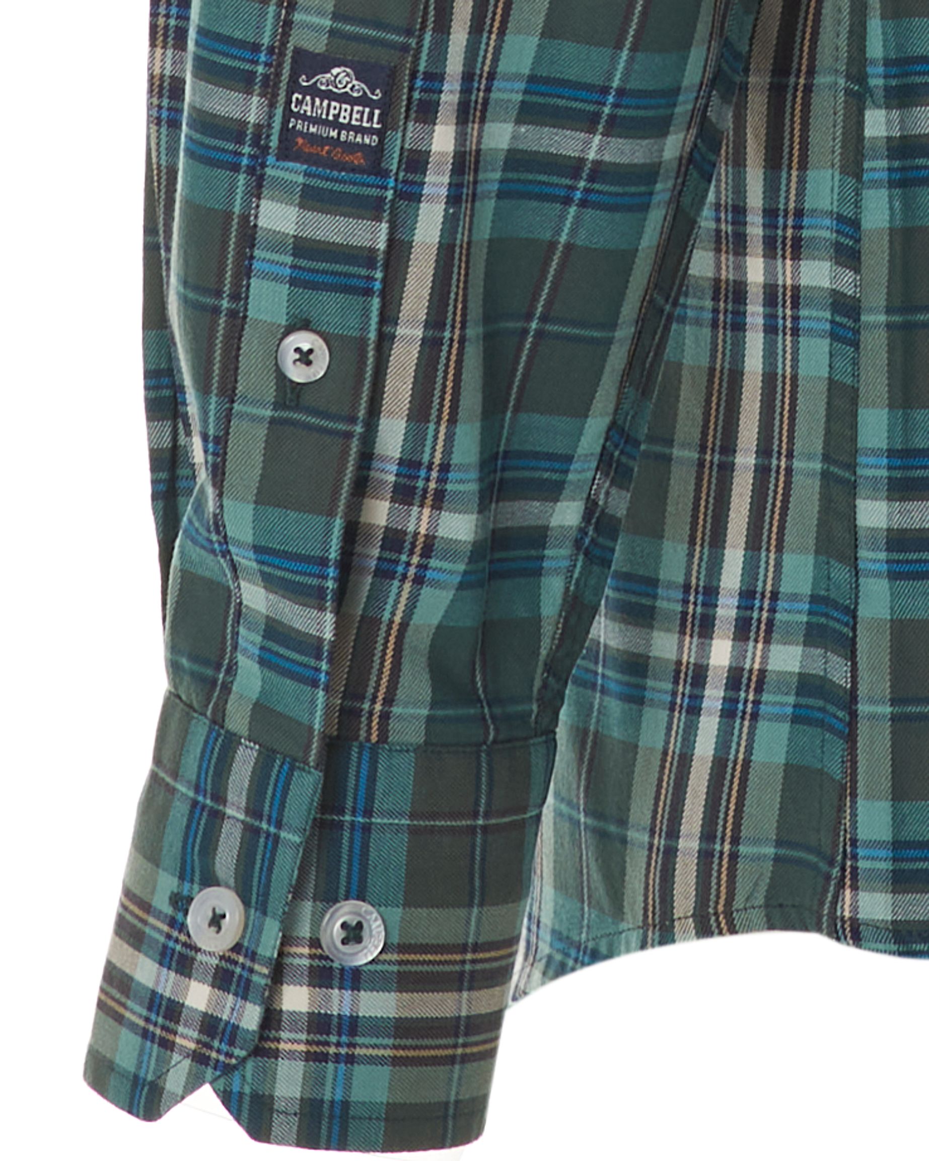 Campbell Casual Overhemd LM Donker groen grote ruit 077710-006-L