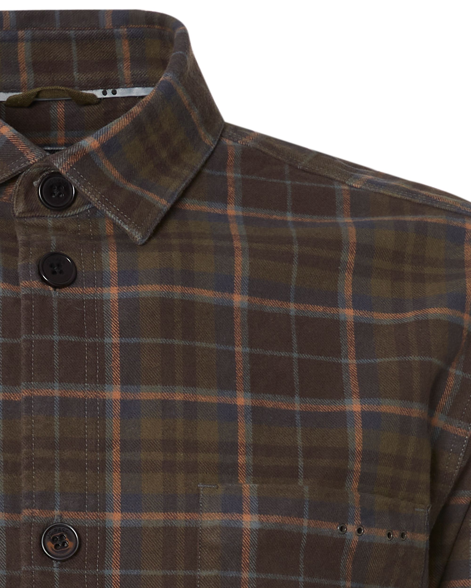 J.C. RAGS Reed Overshirt Olijf grote ruit 077712-001-L