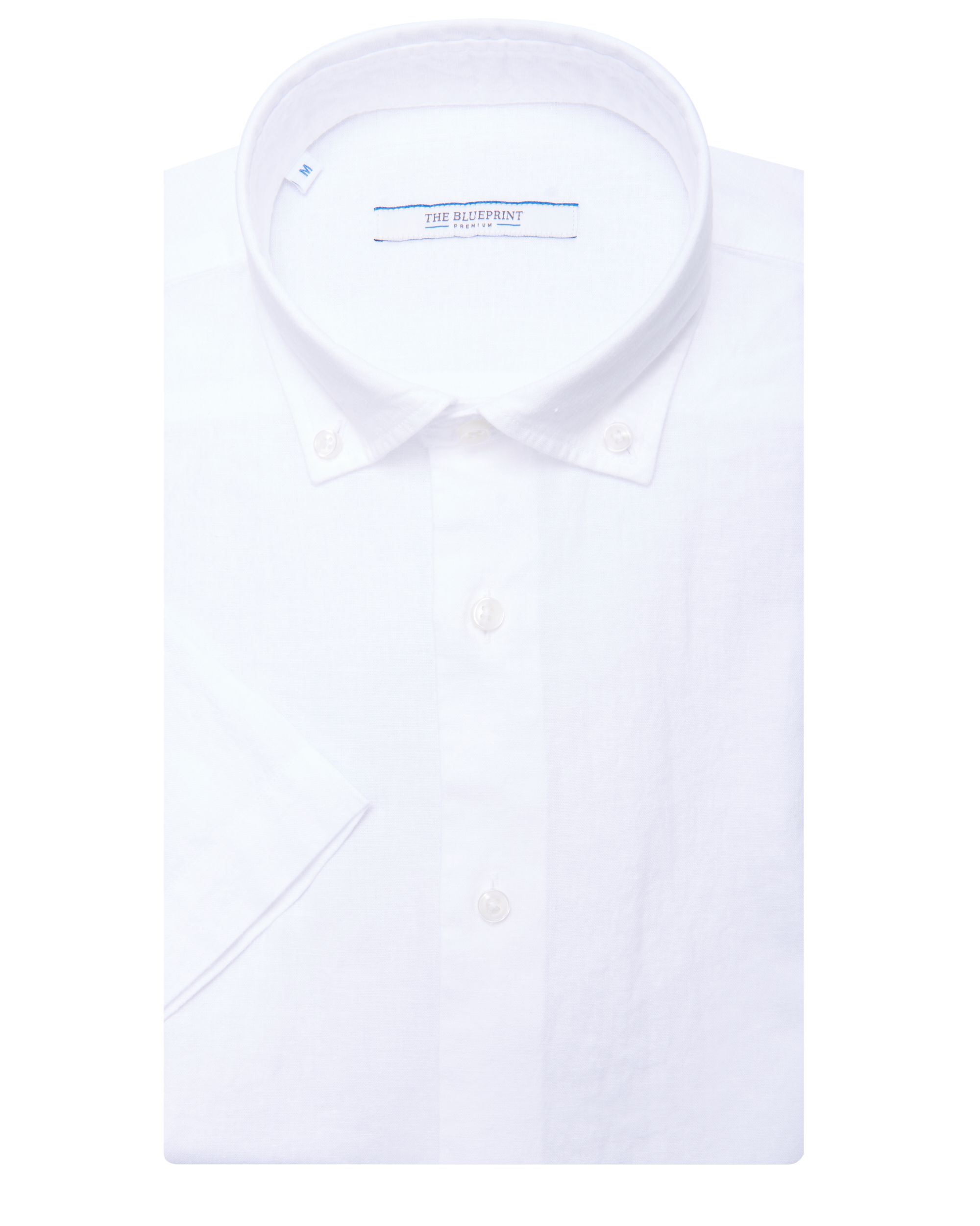 The BLUEPRINT Premium Casual Overhemd KM Wit uni 077930-001-L