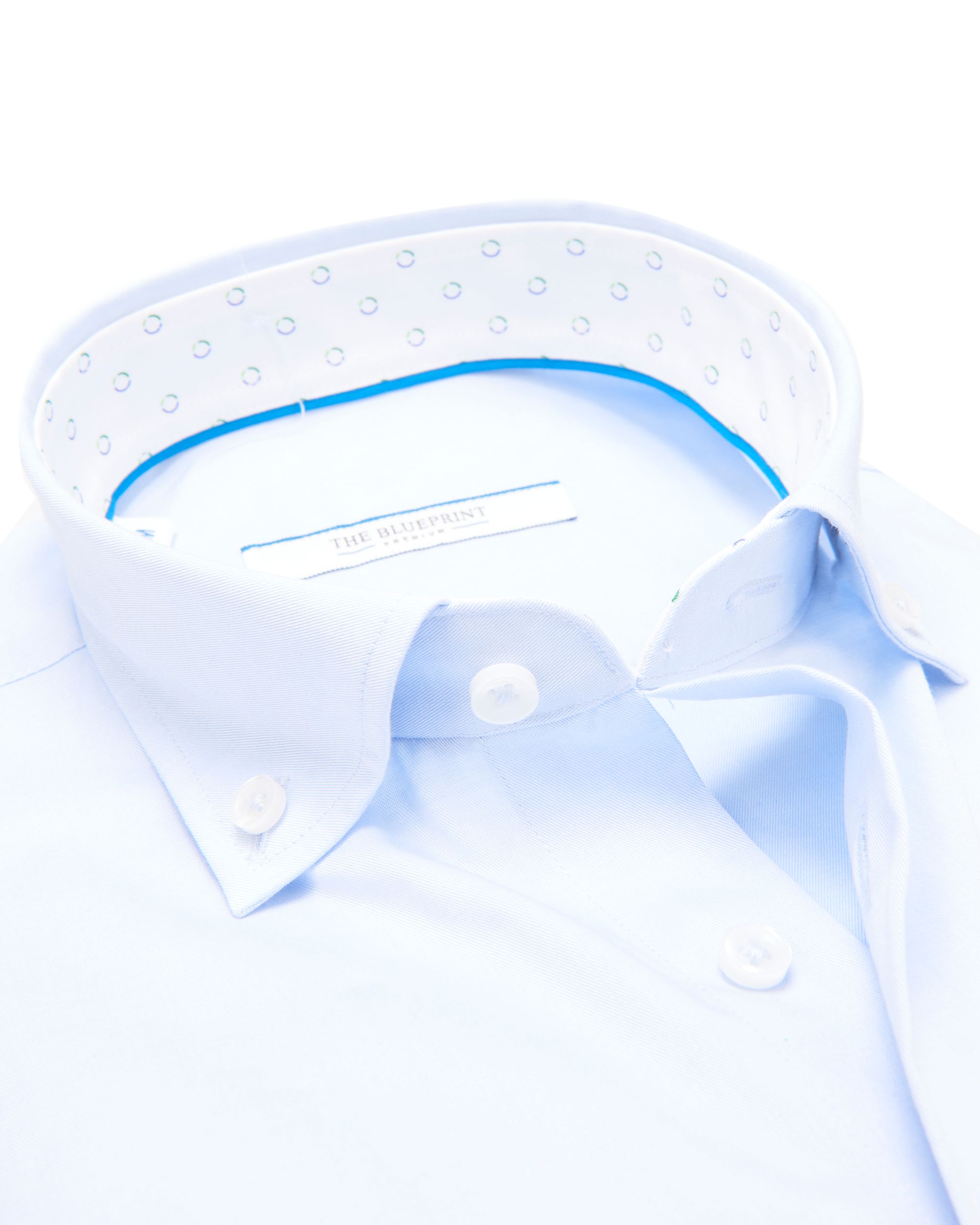 The BLUEPRINT Premium Trendy Overhemd LM Lichtblauw uni 078179-001-L