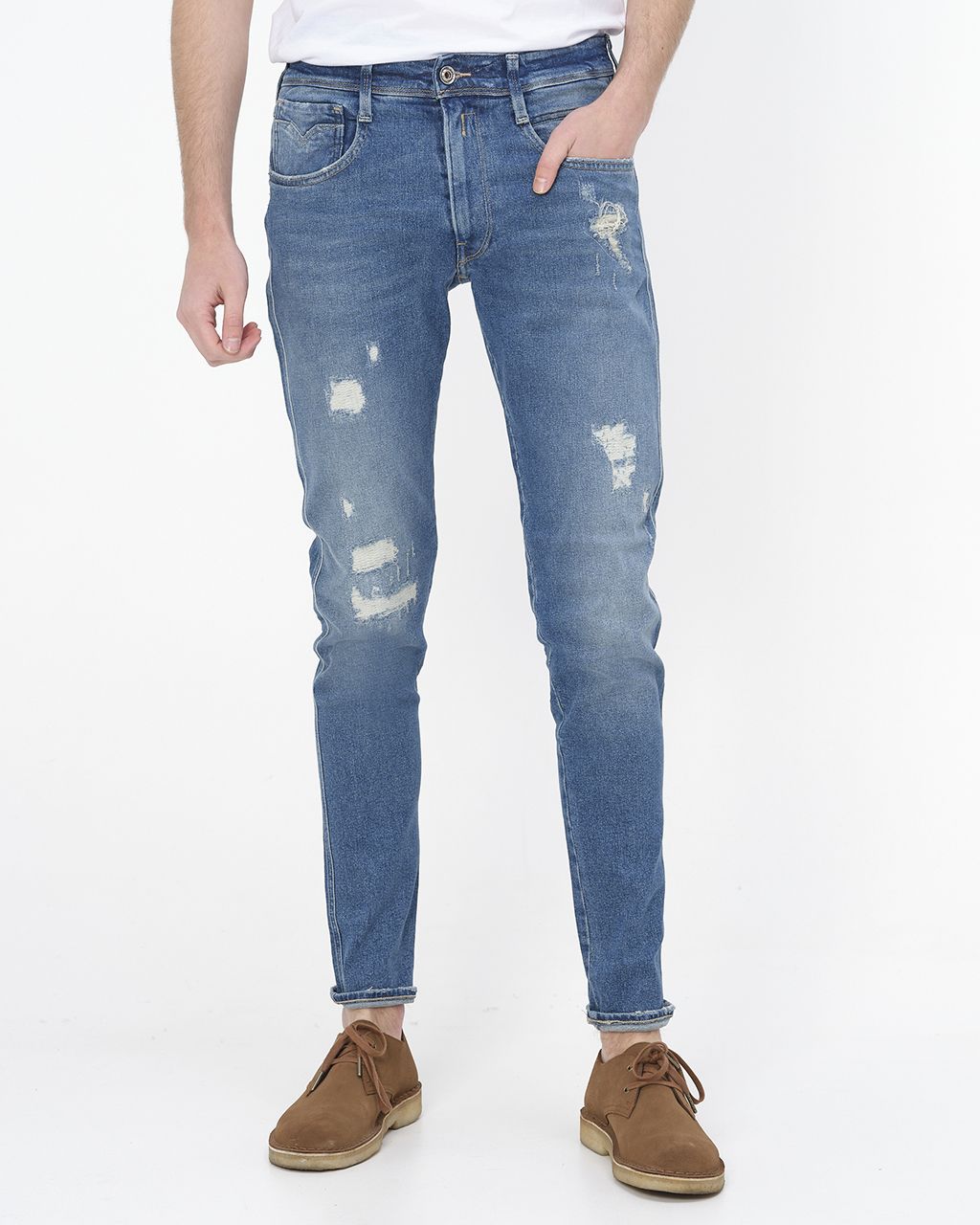 Replay Bronny Aged Jeans Blauw 078300-001-29/32