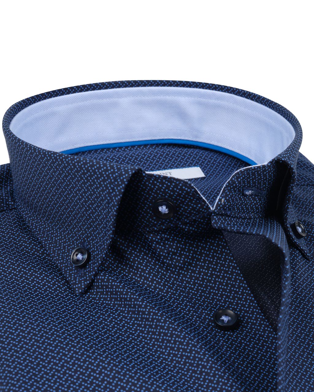 The BLUEPRINT Premium Trendy Overhemd LM Donkerblauw dessin 078410-001-L