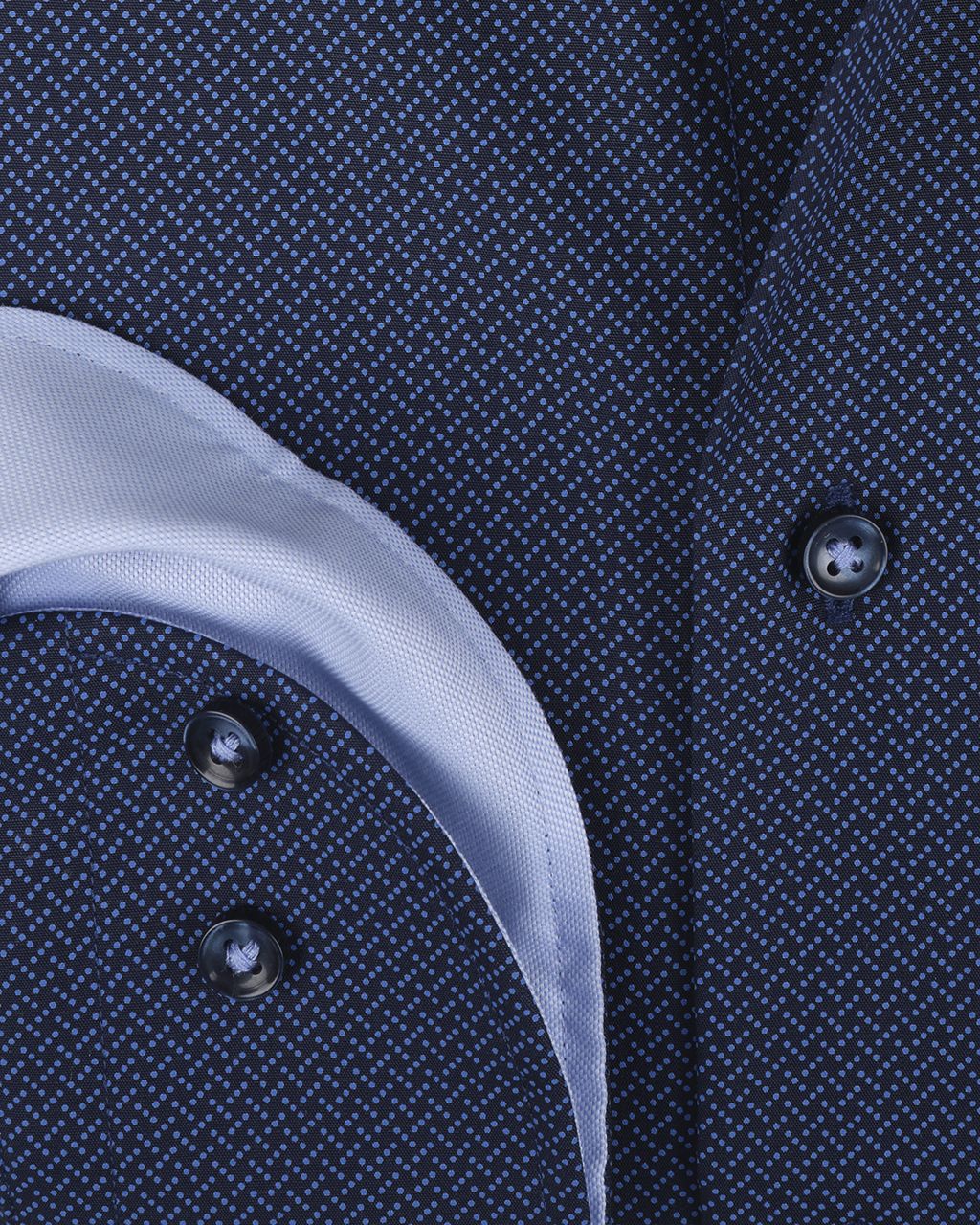 The BLUEPRINT Premium Trendy Overhemd LM Donkerblauw dessin 078410-001-L