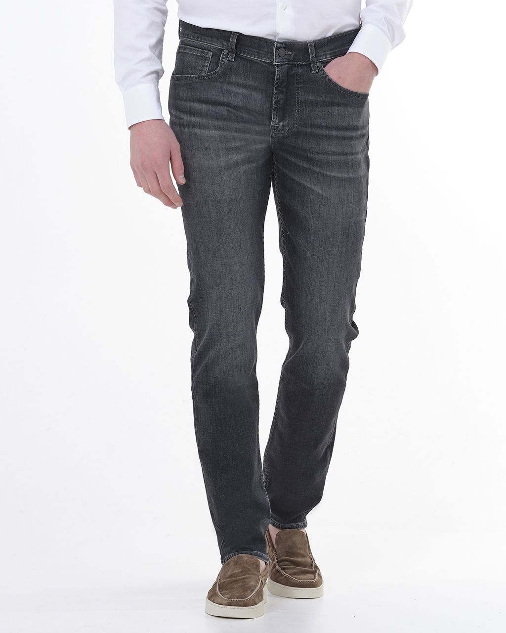 7 For All Mankind Slimmy Tapered Eco Grey Jean Grijs 078492-001-28