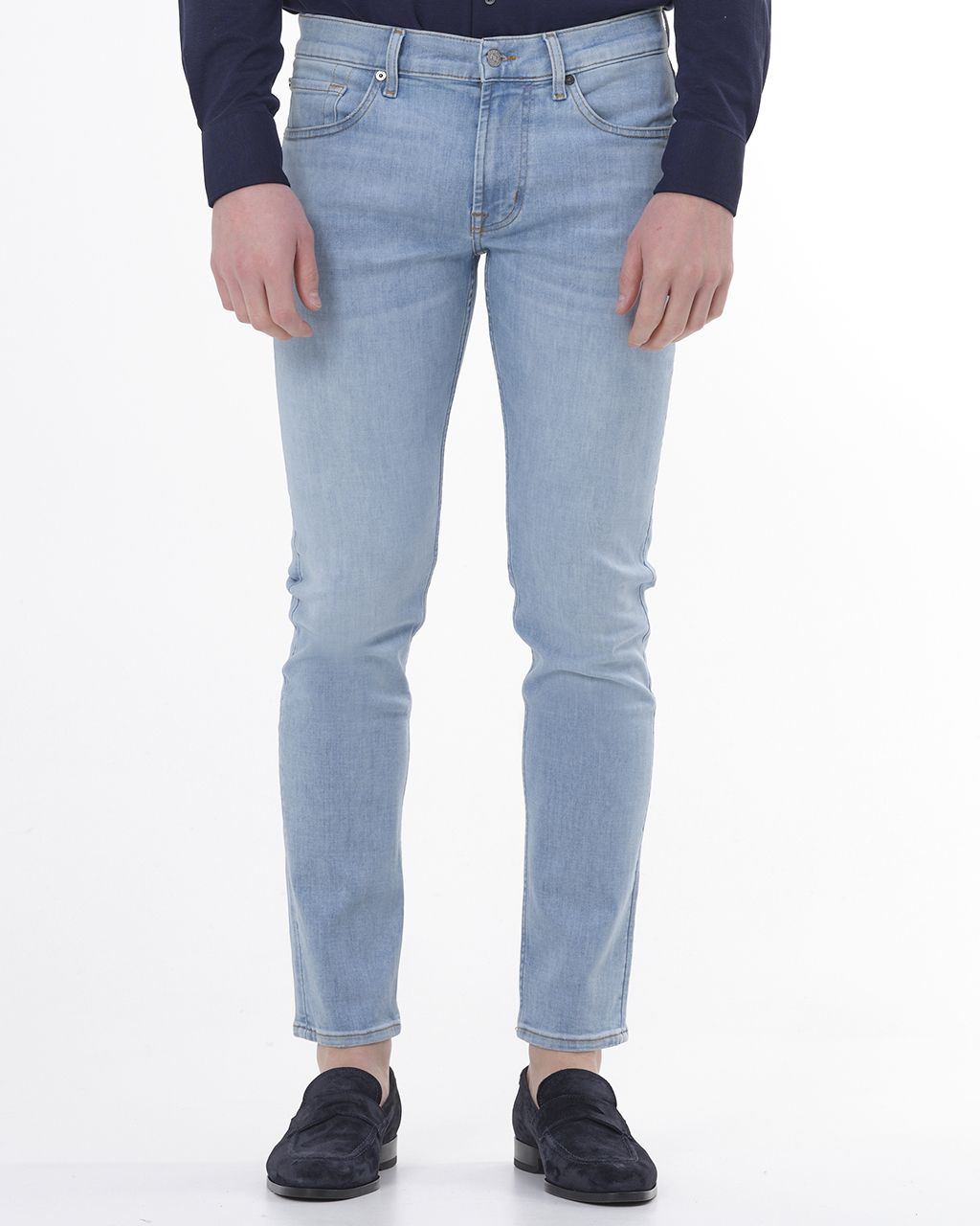 7 For All Mankind Slimmy Tapered Tek Jeans Blauw 078493-001-28