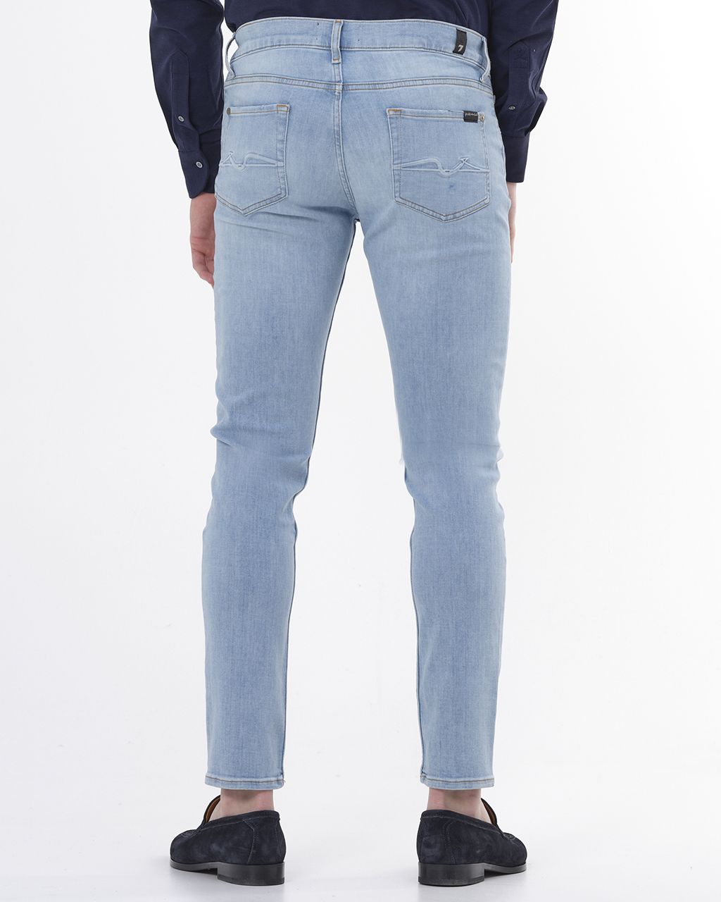 7 For All Mankind Slimmy Tapered Tek Jeans Blauw 078493-001-28