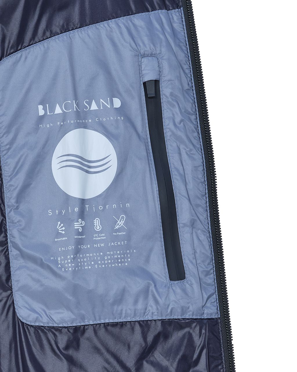 Black Sand Gewatteerde jas Licht blauw 078537-001-42