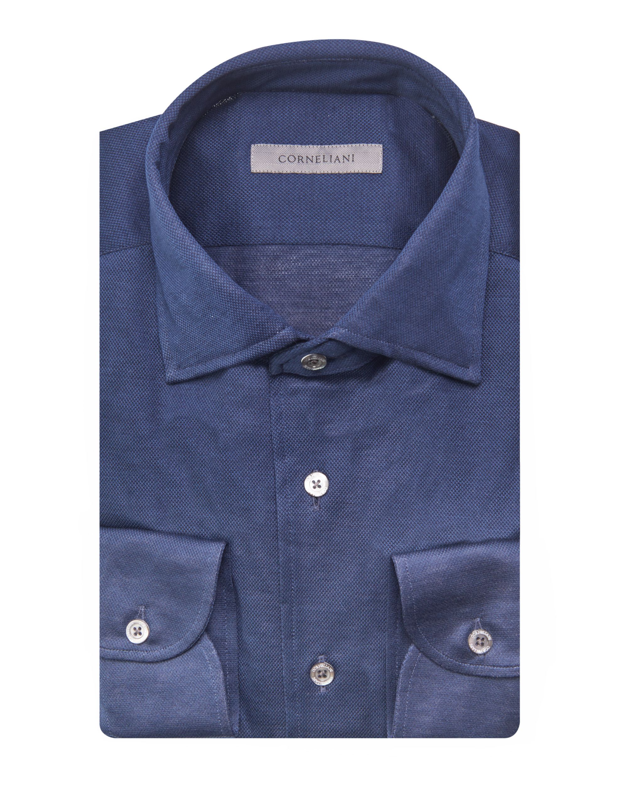 Corneliani Overhemd LM Donker blauw 078619-001-39