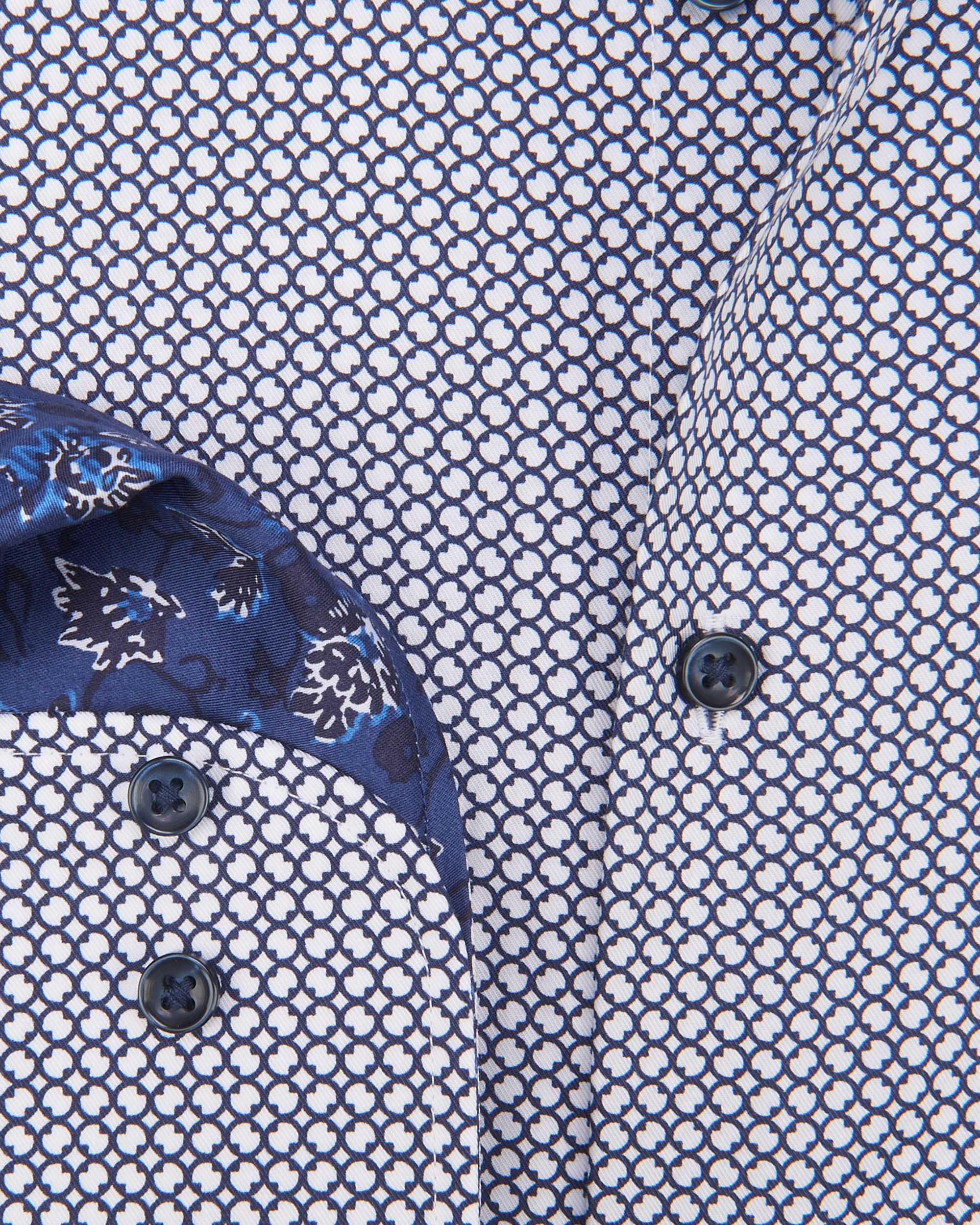 The BLUEPRINT Premium Trendy overhemd LM Wit dessin 078644-001-L